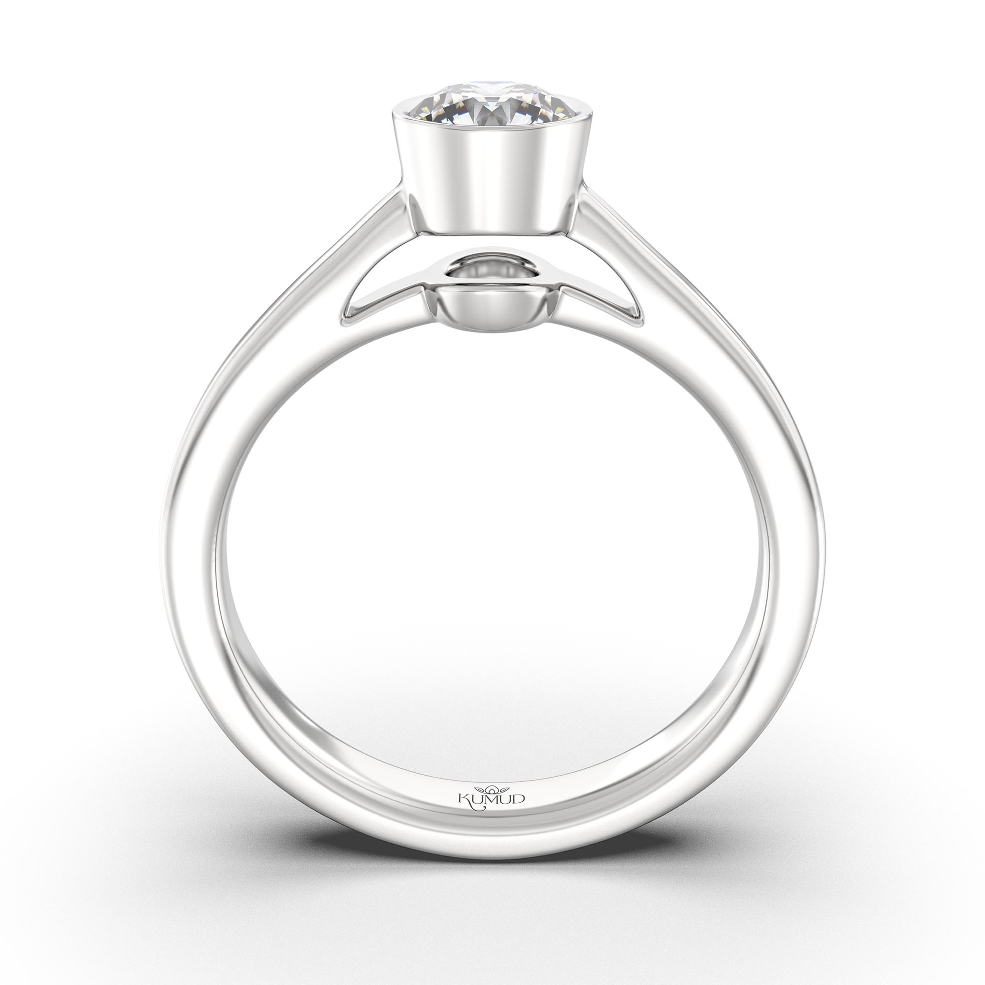 Lab-Grown Diamond Solitaire Ring for Women in 18K White Gold – 0.5 Ct Round, 5 g (Design K9-1-BBZAA) thumbnail