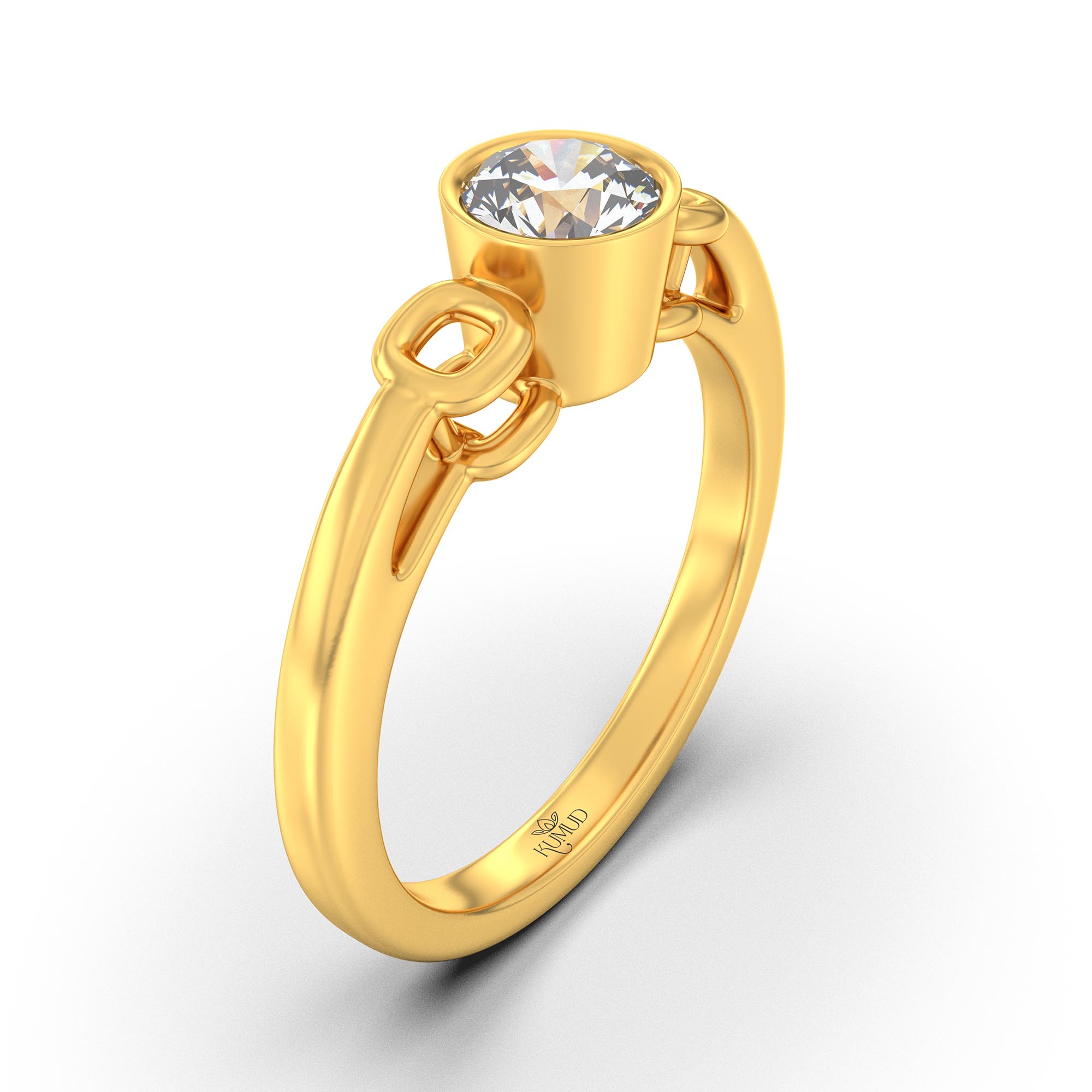 Lab-Grown Diamond Solitaire Ring for Women in 22K Yellow Gold – 0.5 Ct Round, 5 g (Design K9-2-BBZAA) thumbnail