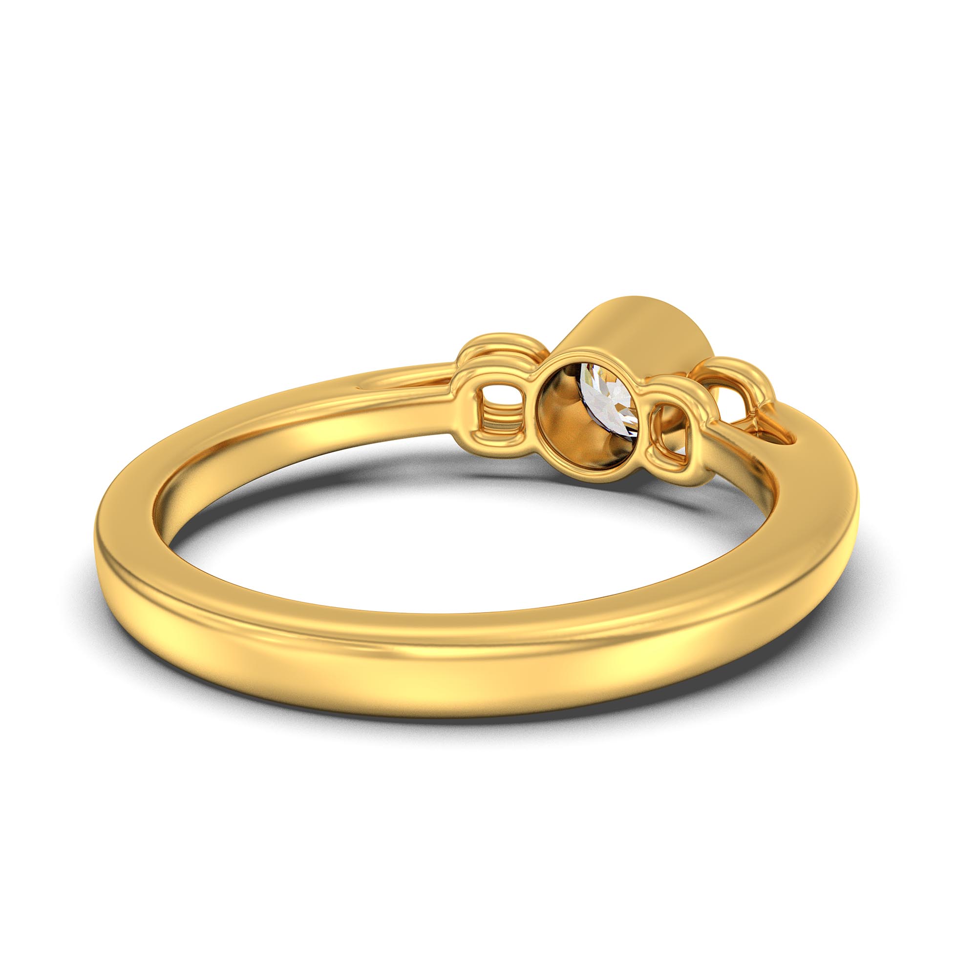 Lab-Grown Diamond Solitaire Ring for Women in 22K Yellow Gold – 0.5 Ct Round, 5 g (Design K9-2-BBZAA) thumbnail
