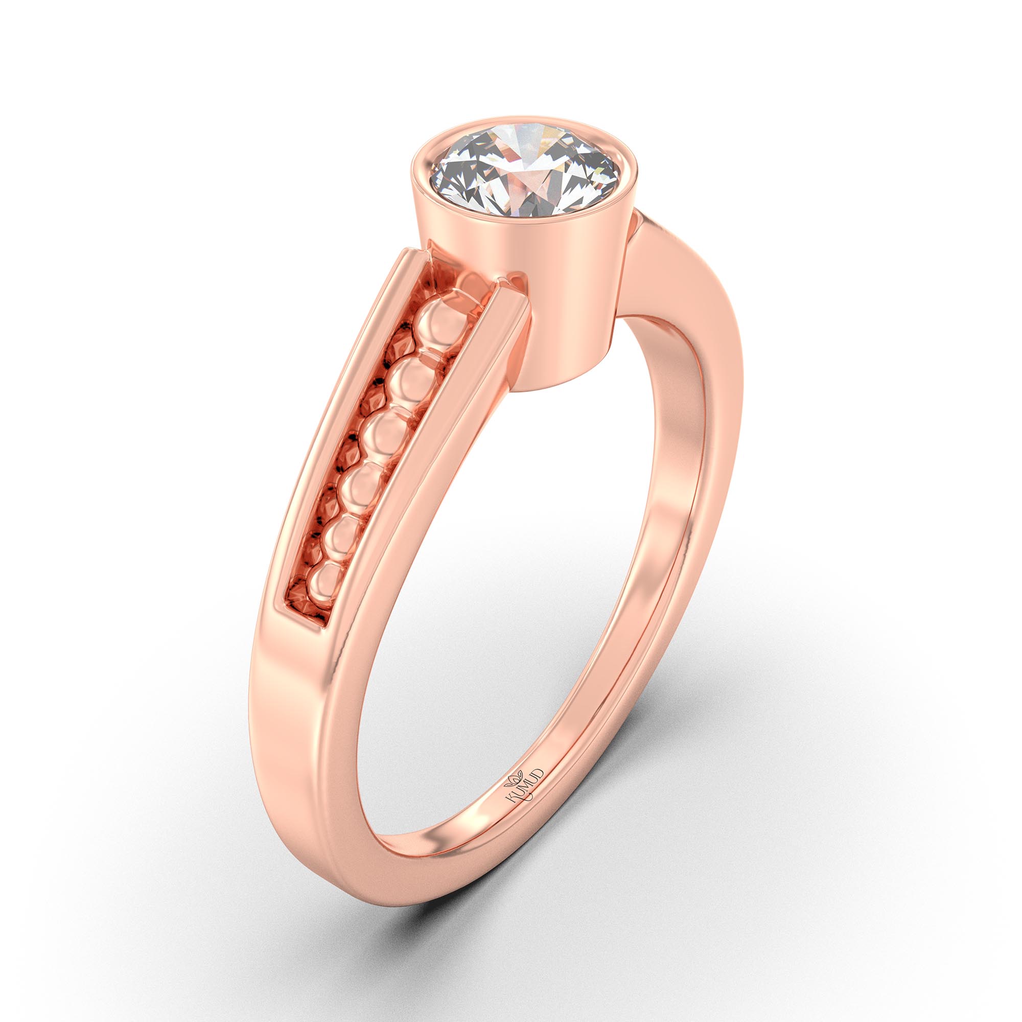Lab-Grown Diamond Solitaire Ring for Women in 18K Rose Gold – 0.5 Ct Round, 5 g (Design K9-3-BBZAA) thumbnail