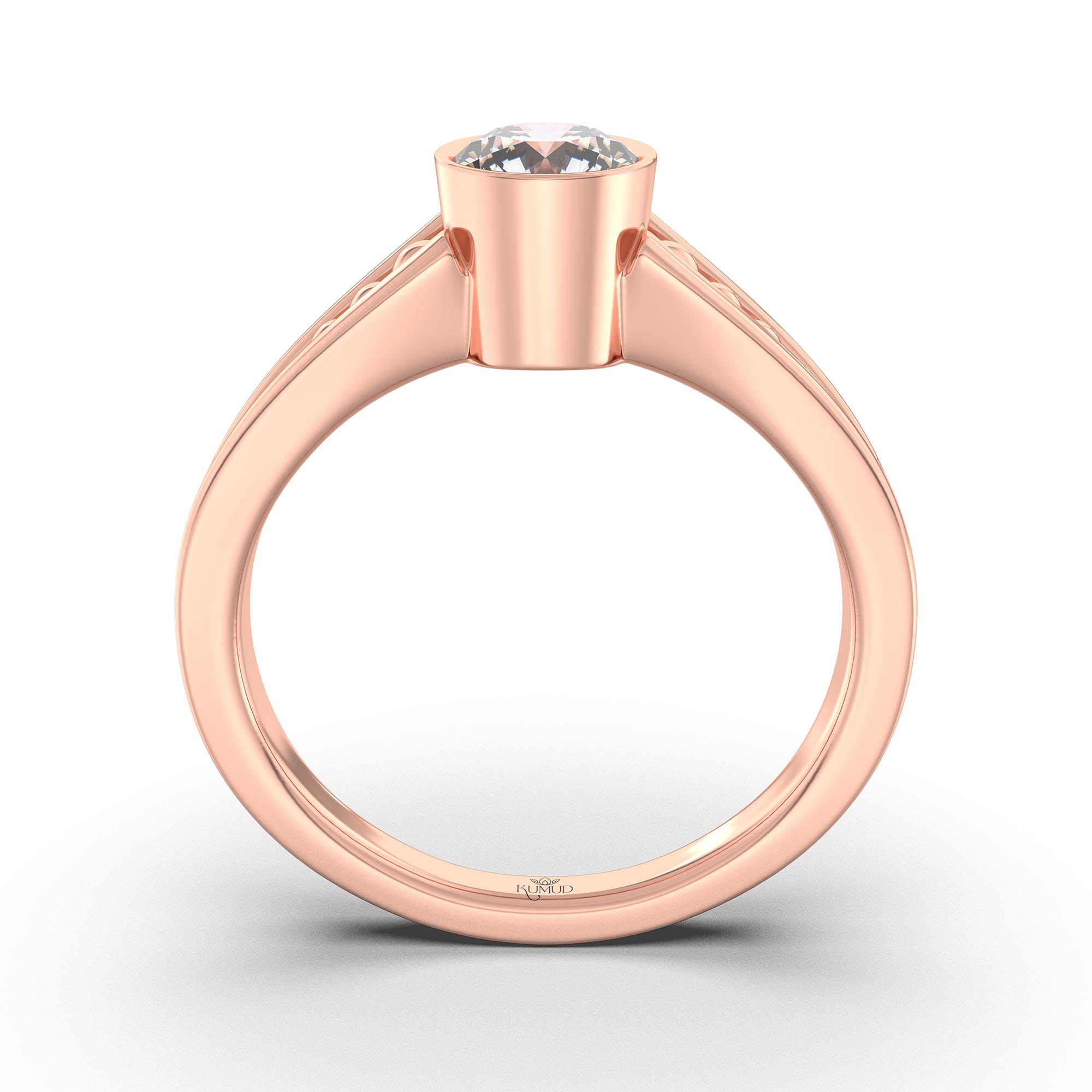 Lab-Grown Diamond Solitaire Ring for Women in 18K Rose Gold – 0.5 Ct Round, 5 g (Design K9-3-BBZAA) thumbnail