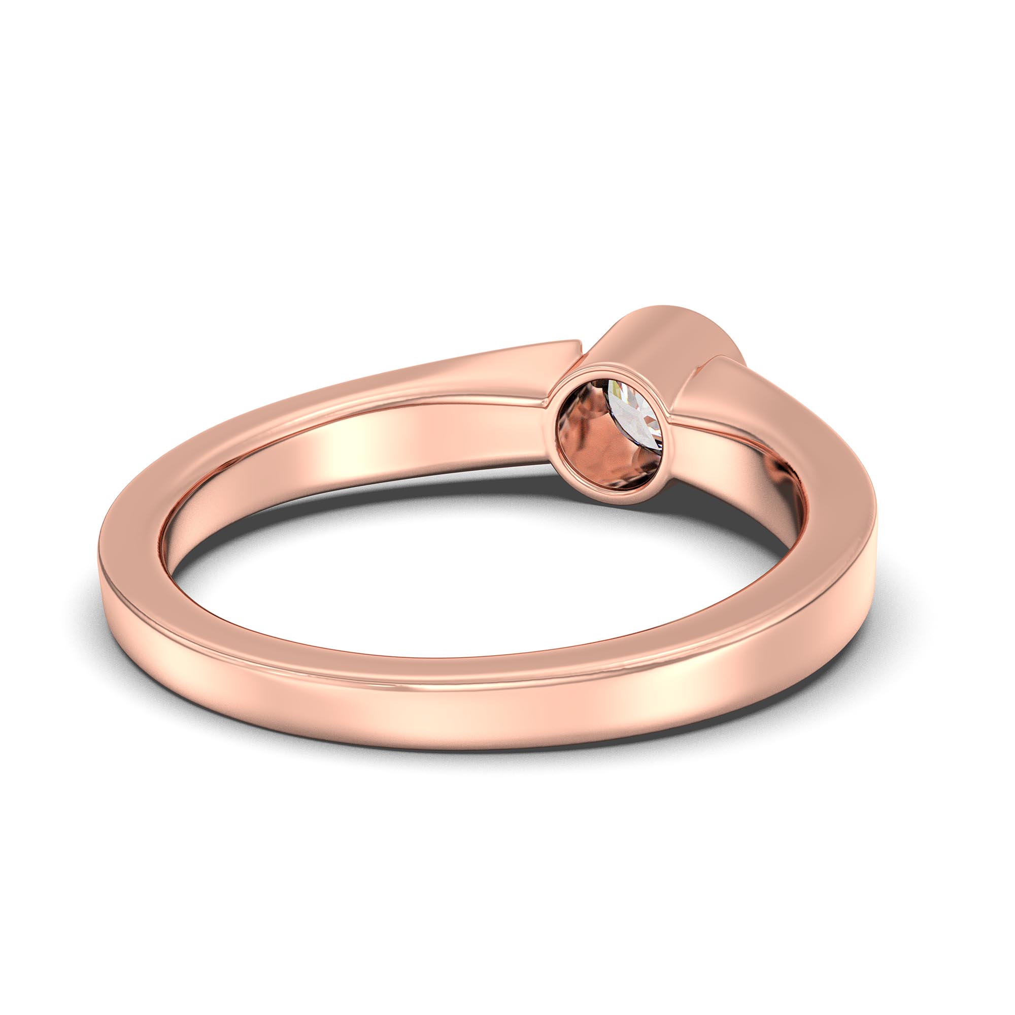 Lab-Grown Diamond Solitaire Ring for Women in 18K Rose Gold – 0.5 Ct Round, 5 g (Design K9-3-BBZAA) thumbnail