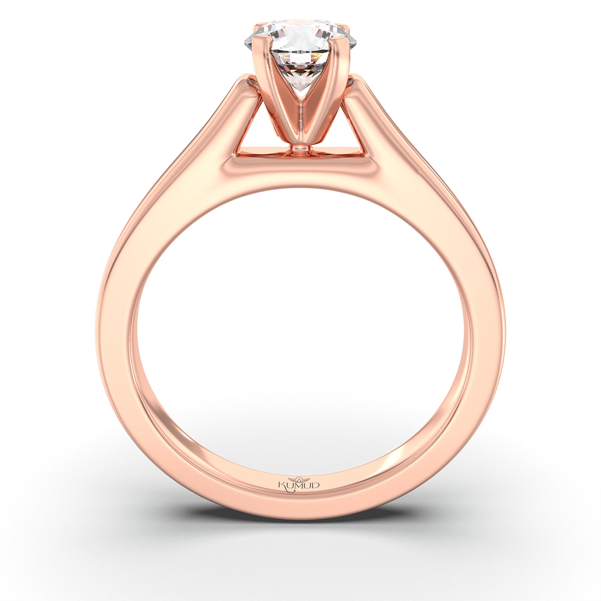 Lab-Grown Diamond Solitaire Ring for Women in 18K Rose Gold – 0.5 Ct Round, 5 g (Design K9-4-APGAA) thumbnail