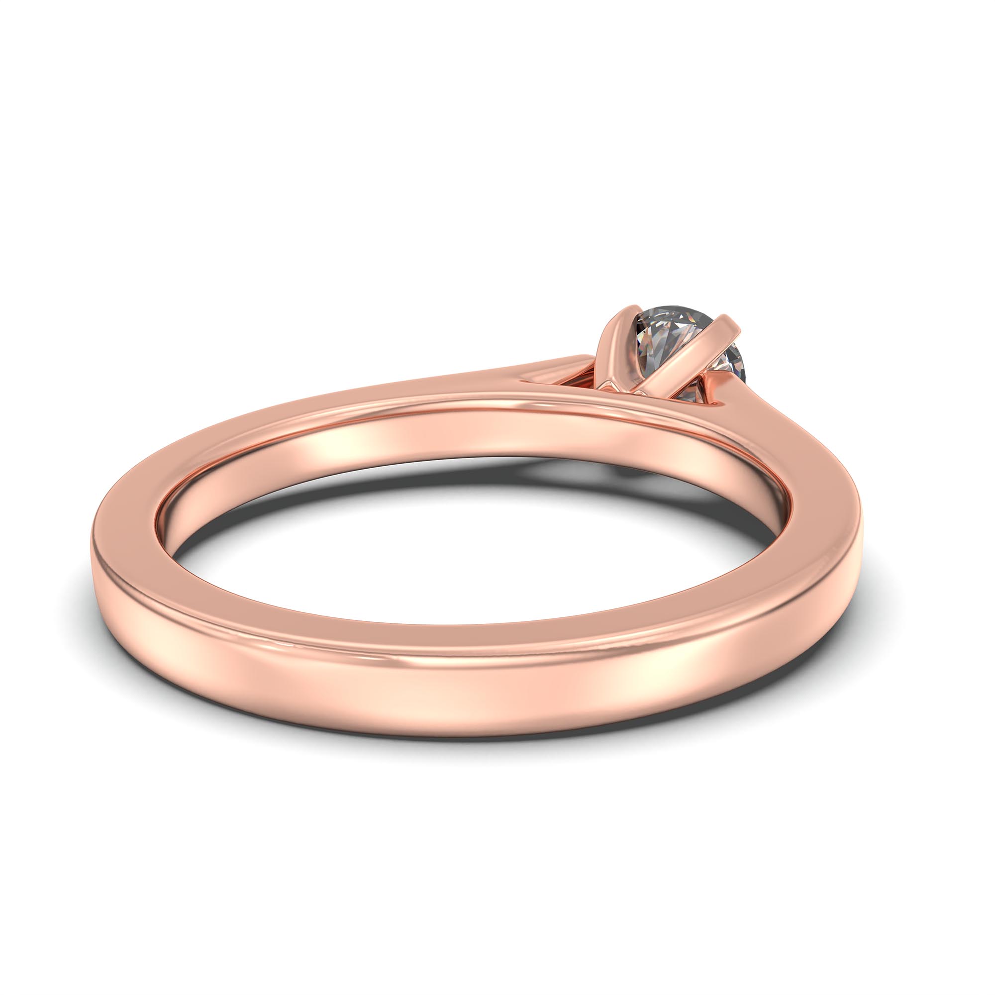 Lab-Grown Diamond Solitaire Ring for Women in 18K Rose Gold – 0.5 Ct Round, 5 g (Design K9-4-APGAA) thumbnail