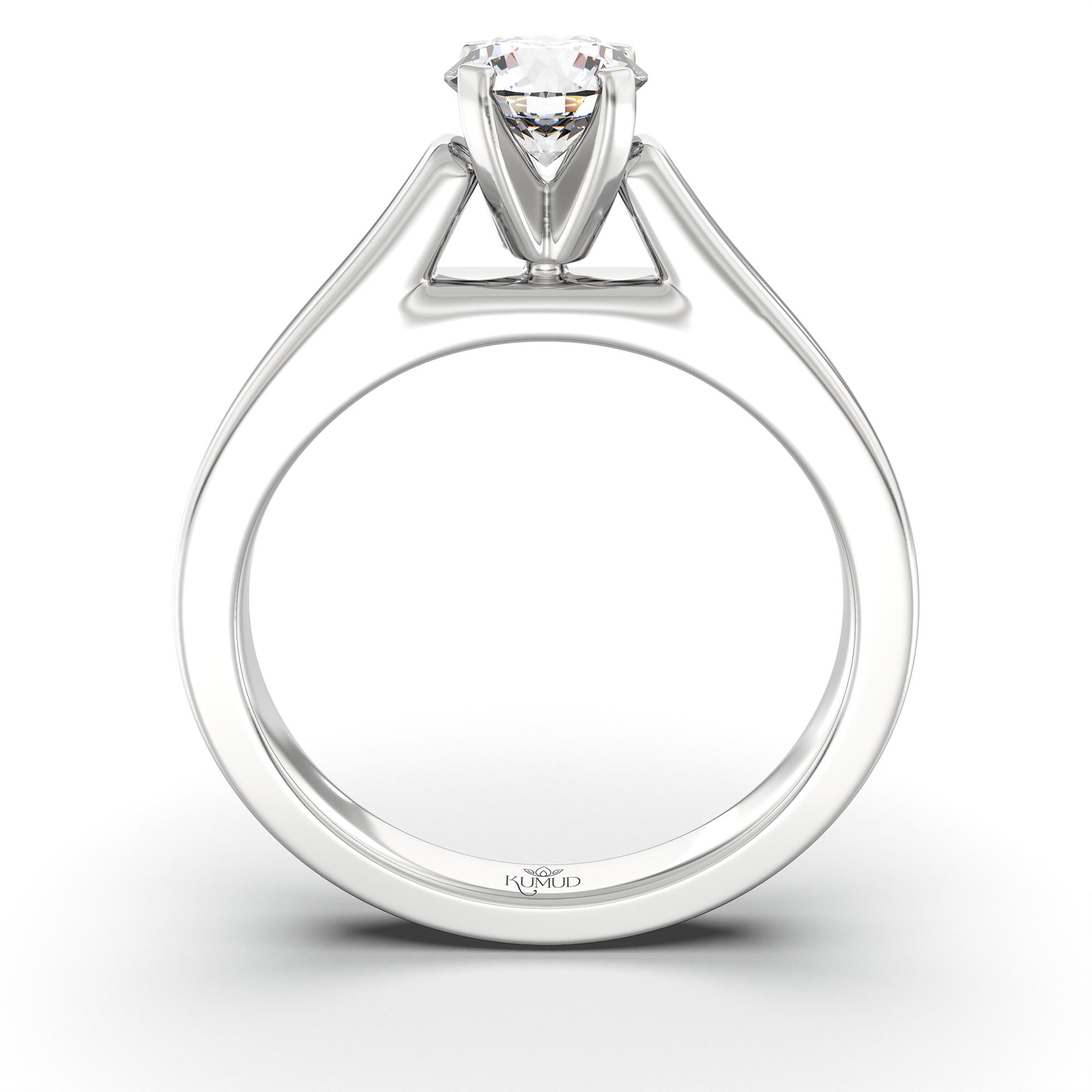 Lab-Grown Diamond Solitaire Ring for Women in 18K White Gold – 0.5 Ct Round, 5 g (Design K9-4-APGAA) thumbnail