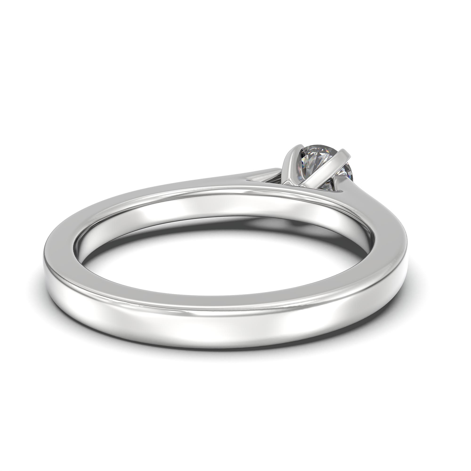 Lab-Grown Diamond Solitaire Ring for Women in 18K White Gold – 0.5 Ct Round, 5 g (Design K9-4-APGAA) thumbnail