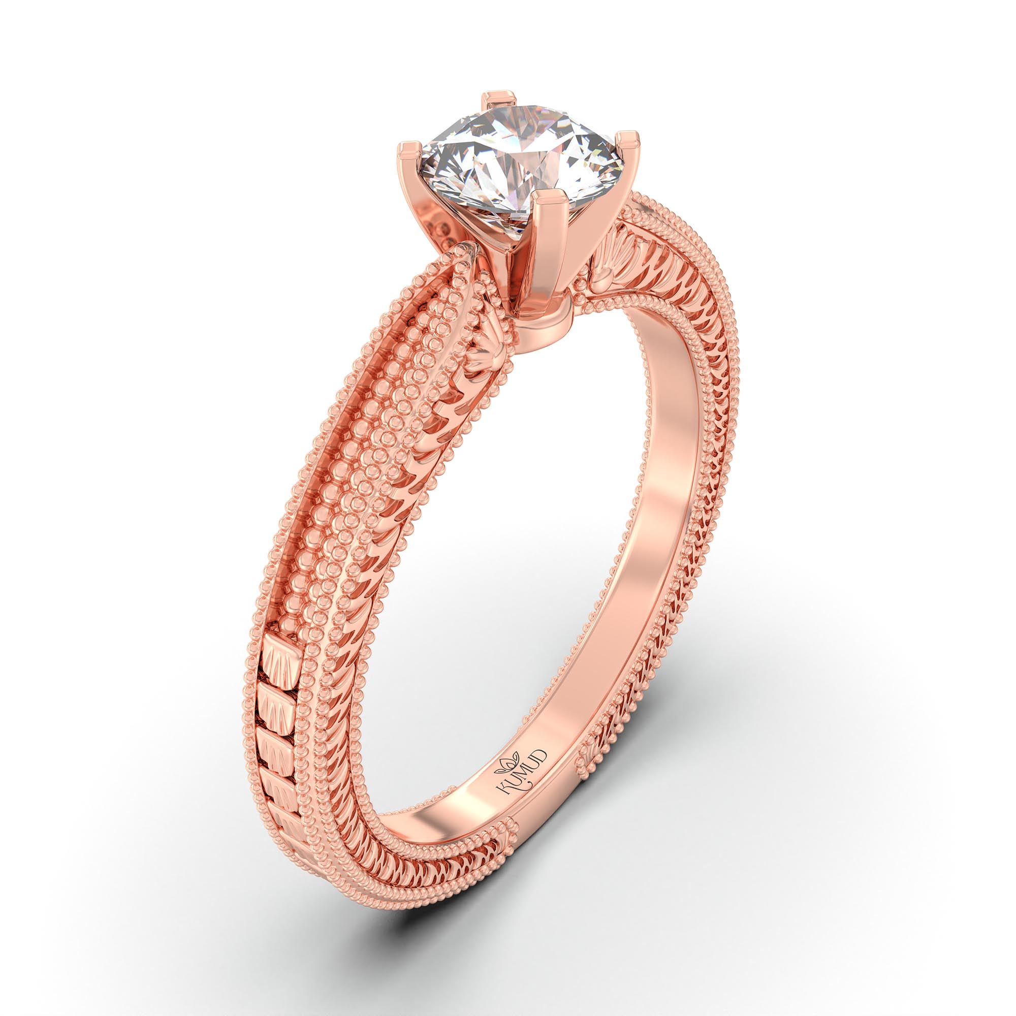 Lab-Grown Diamond Solitaire Ring for Women in 18K Rose Gold – 0.5 Ct Round, 5 g (Design K9-5-APGAA) thumbnail