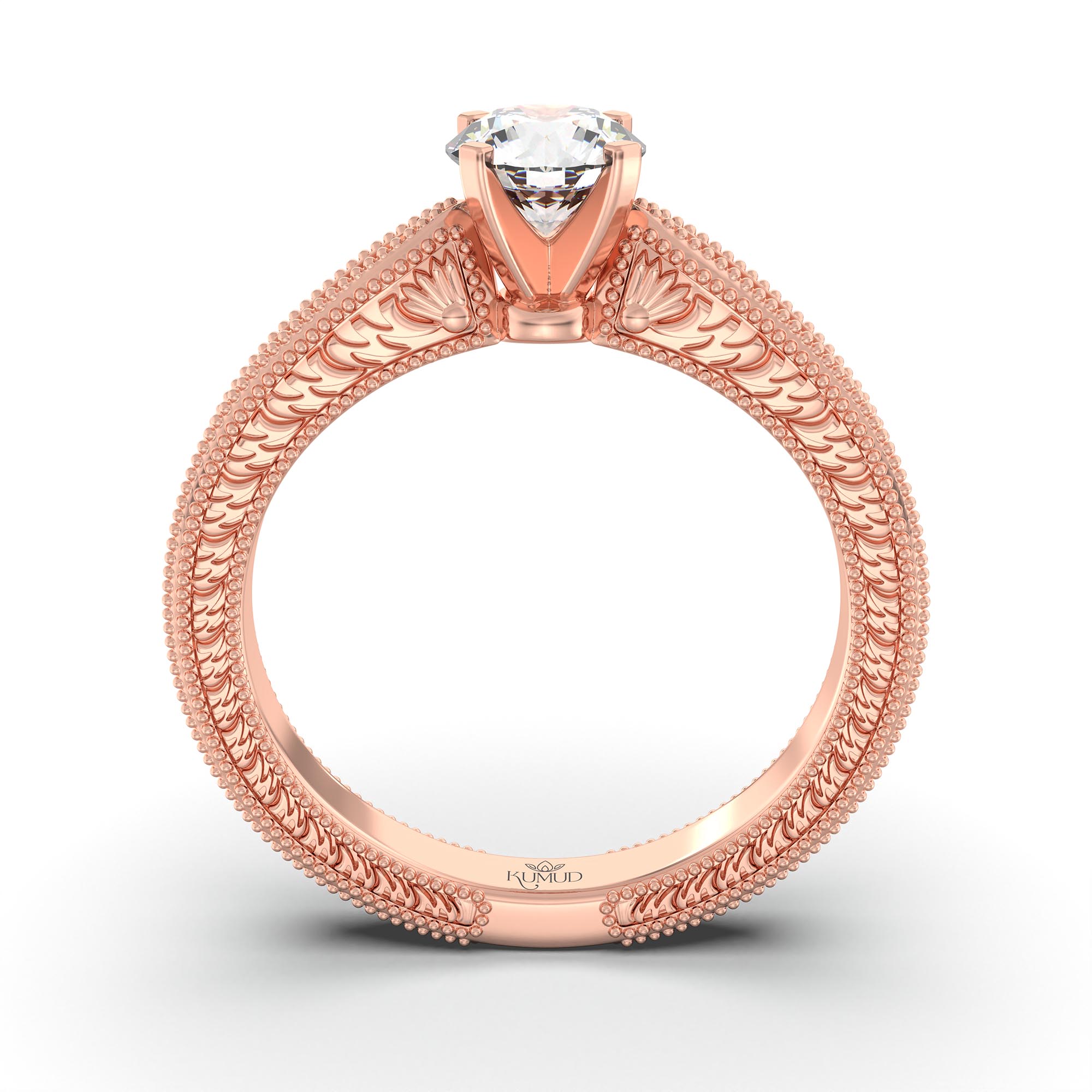 Lab-Grown Diamond Solitaire Ring for Women in 18K Rose Gold – 0.5 Ct Round, 5 g (Design K9-5-APGAA) thumbnail