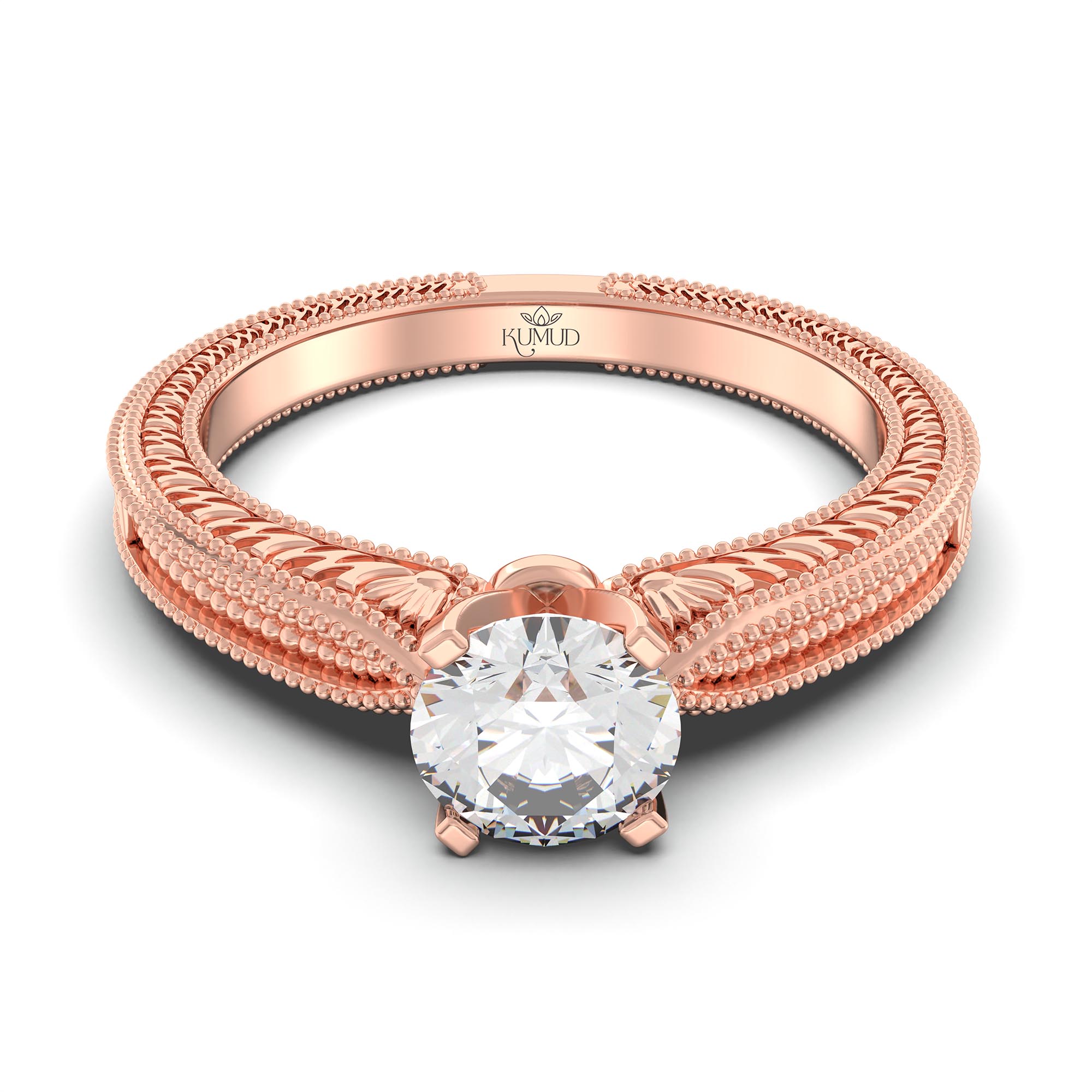 Lab-Grown Diamond Solitaire Ring for Women in 18K Rose Gold – 0.5 Ct Round, 5 g (Design K9-5-APGAA) thumbnail