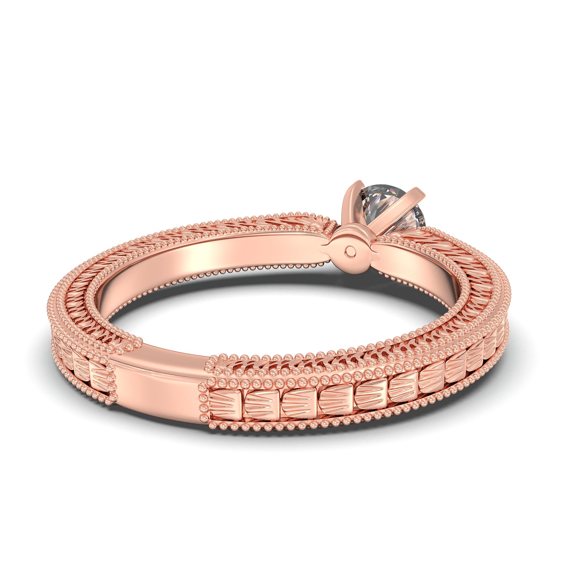Lab-Grown Diamond Solitaire Ring for Women in 18K Rose Gold – 0.5 Ct Round, 5 g (Design K9-5-APGAA) thumbnail