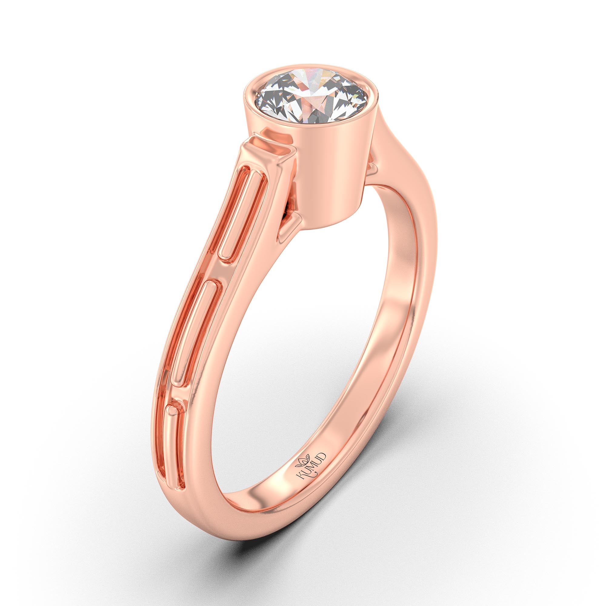 Lab-Grown Diamond Solitaire Ring for Women in 18K Rose Gold – 0.5 Ct Round, 5 g (Design K9-7-BBZAA) thumbnail