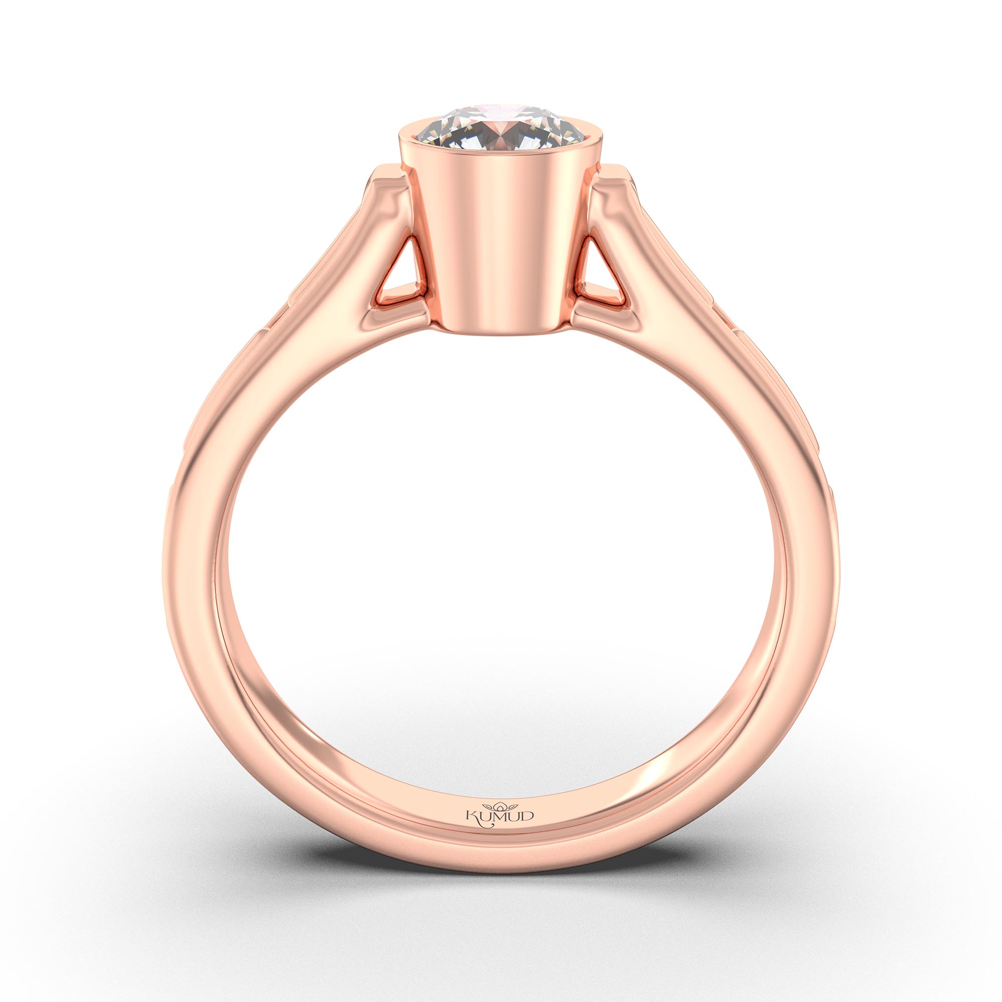 Lab-Grown Diamond Solitaire Ring for Women in 18K Rose Gold – 0.5 Ct Round, 5 g (Design K9-7-BBZAA) thumbnail