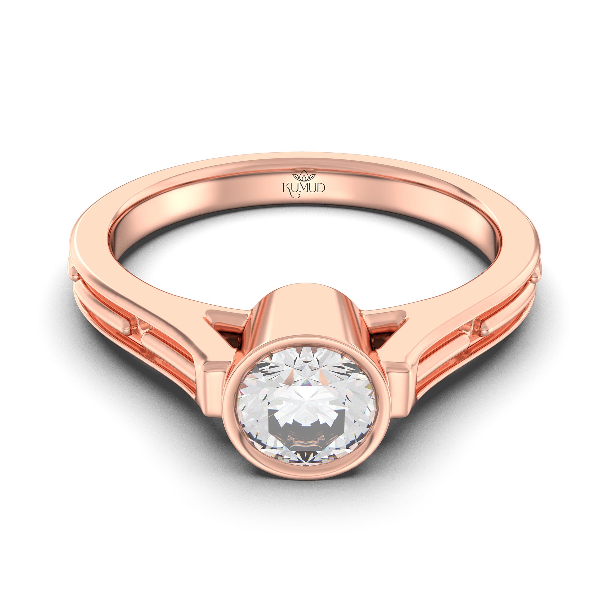 Lab-Grown Diamond Solitaire Ring for Women in 18K Rose Gold – 0.5 Ct Round, 5 g (Design K9-7-BBZAA) thumbnail