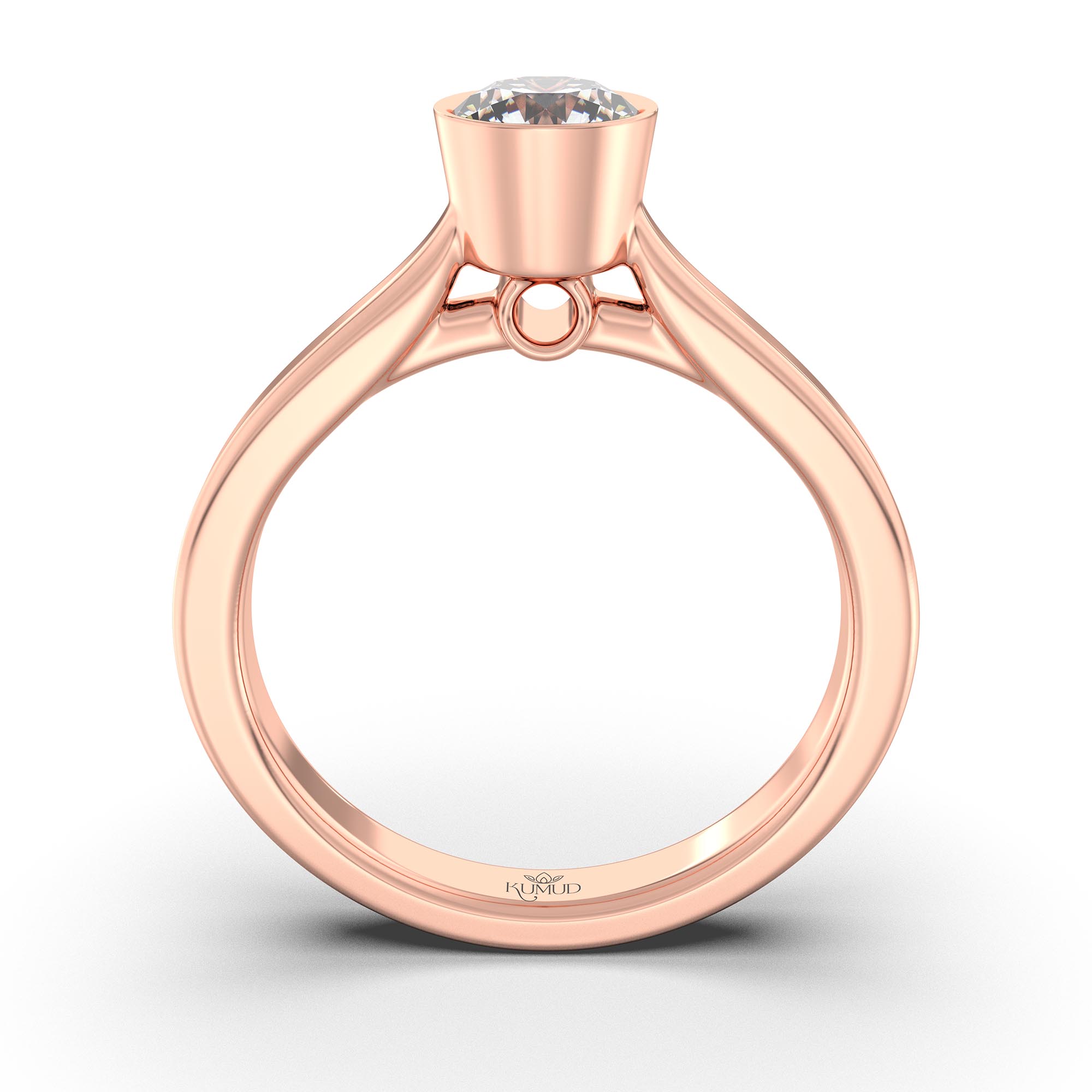 Lab-Grown Diamond Solitaire Ring for Women in 18K Rose Gold – 0.5 Ct Round, 5 g (Design K9-8-BBZAA) thumbnail