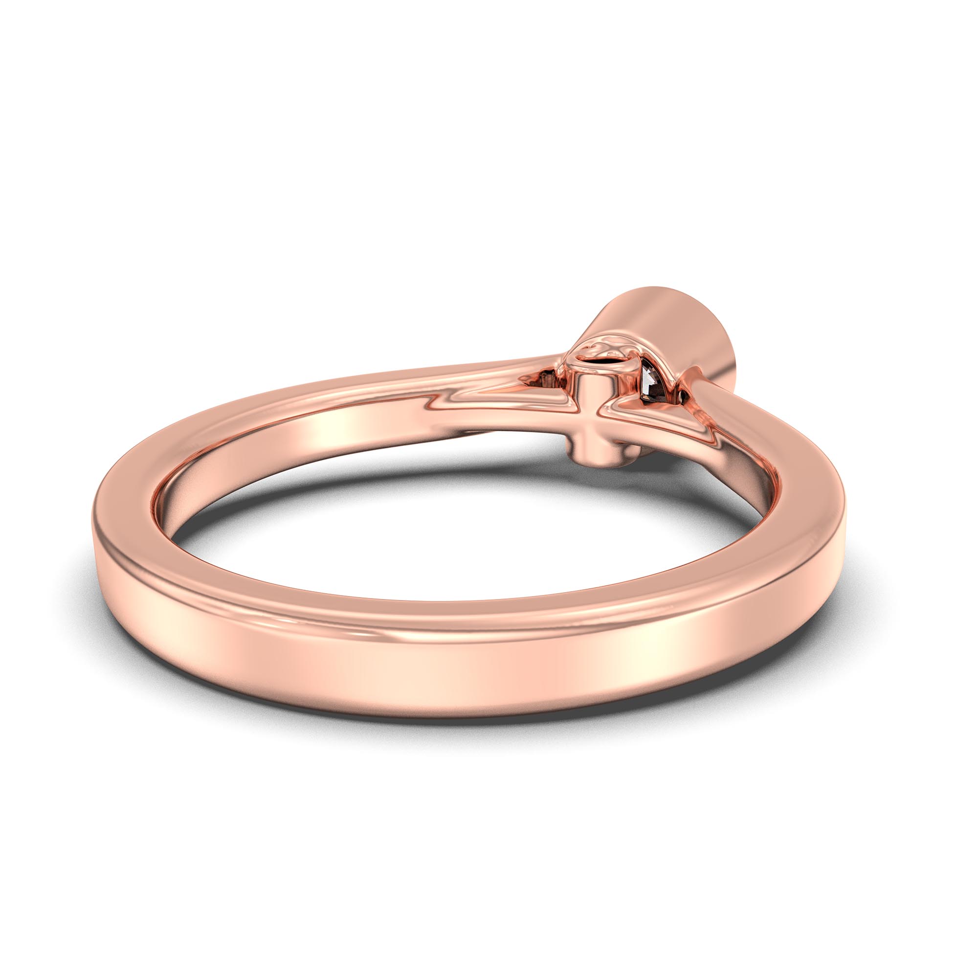 Lab-Grown Diamond Solitaire Ring for Women in 18K Rose Gold – 0.5 Ct Round, 5 g (Design K9-8-BBZAA) thumbnail