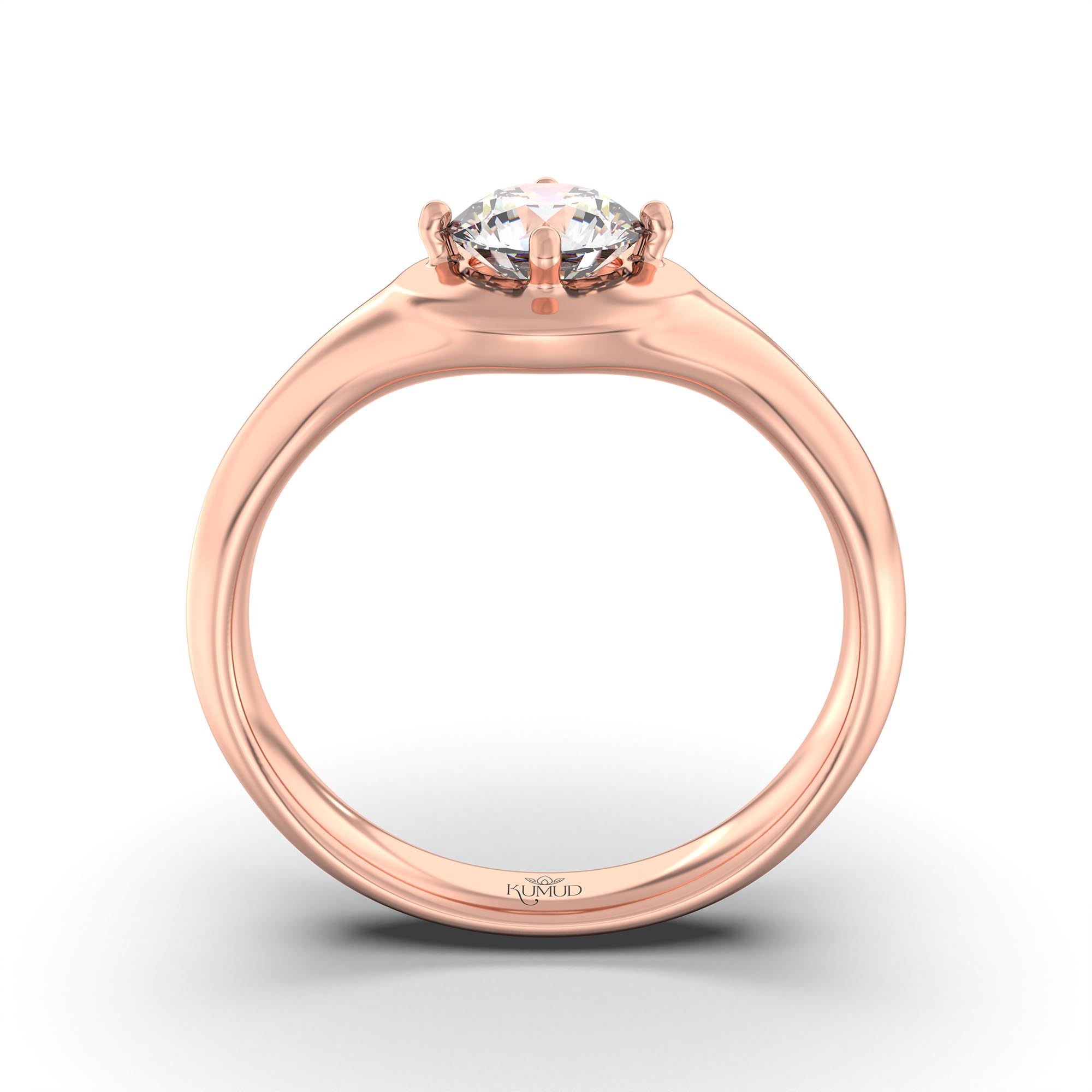 Lab-Grown Diamond Solitaire Ring for Women in 18K Rose Gold – 0.5 Ct Round, 5 g (Design K9-9-APGAA) thumbnail