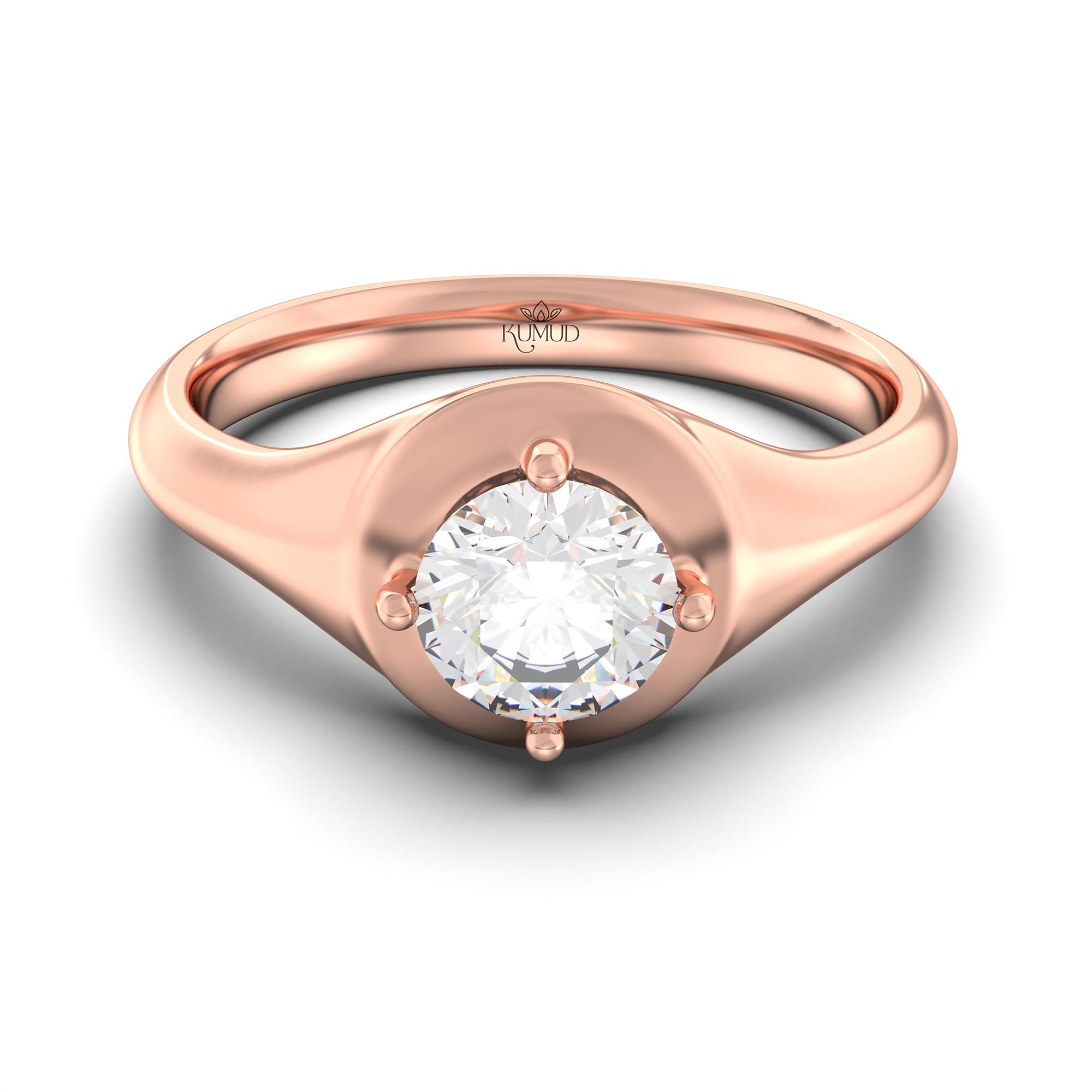 Lab-Grown Diamond Solitaire Ring for Women in 18K Rose Gold – 0.5 Ct Round, 5 g (Design K9-9-APGAA) thumbnail