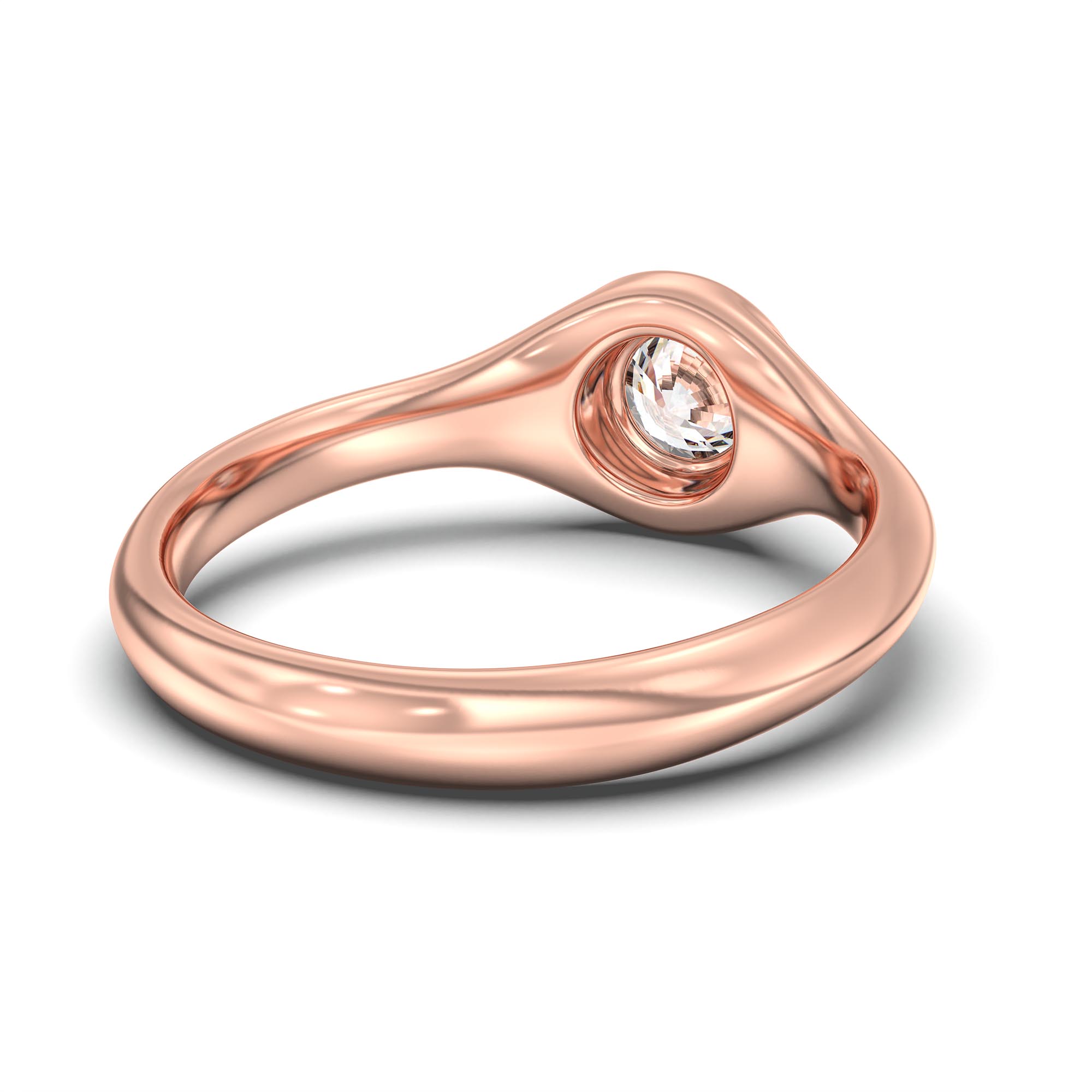 Lab-Grown Diamond Solitaire Ring for Women in 18K Rose Gold – 0.5 Ct Round, 5 g (Design K9-9-APGAA) thumbnail