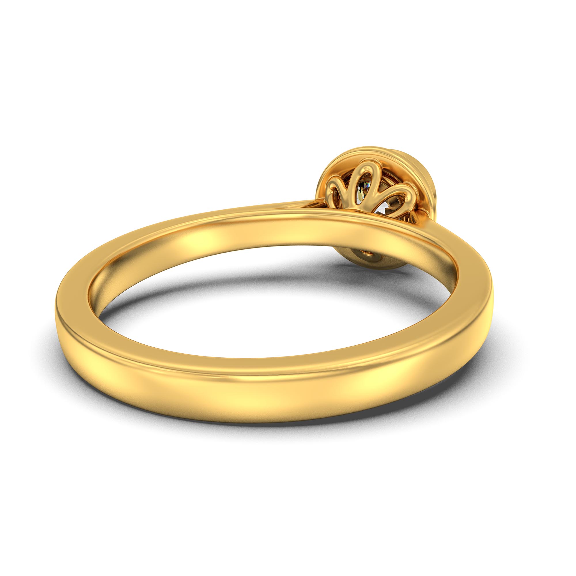 Lab-Grown Diamond Solitaire Ring for Women in 22K Yellow Gold – 0.5 Ct Round, 5 g (Design K9-10-BBZAA) thumbnail