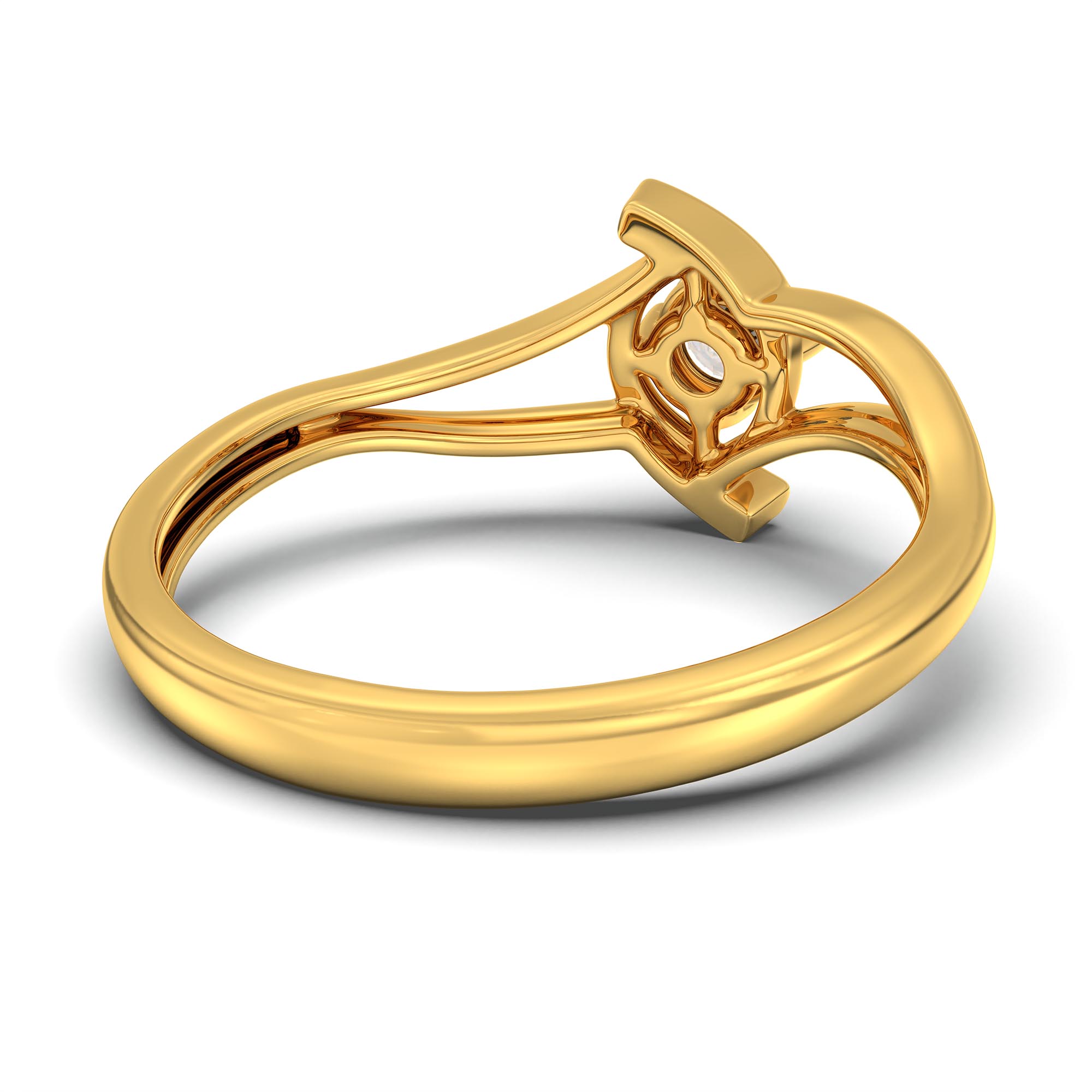 Lab-Grown Diamond Solitaire Ring for Women in 22K Yellow Gold – 0.25 Ct Round, 3 g (Design K10-1-APGAA) thumbnail