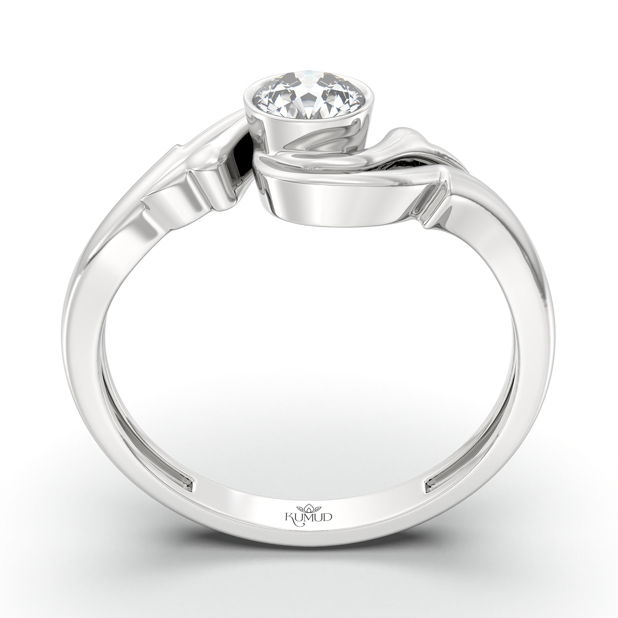 Lab-Grown Diamond Solitaire Ring for Women in 18K White Gold – 0.25 Ct Round, 3 g (Design K10-2-BBZAA) thumbnail