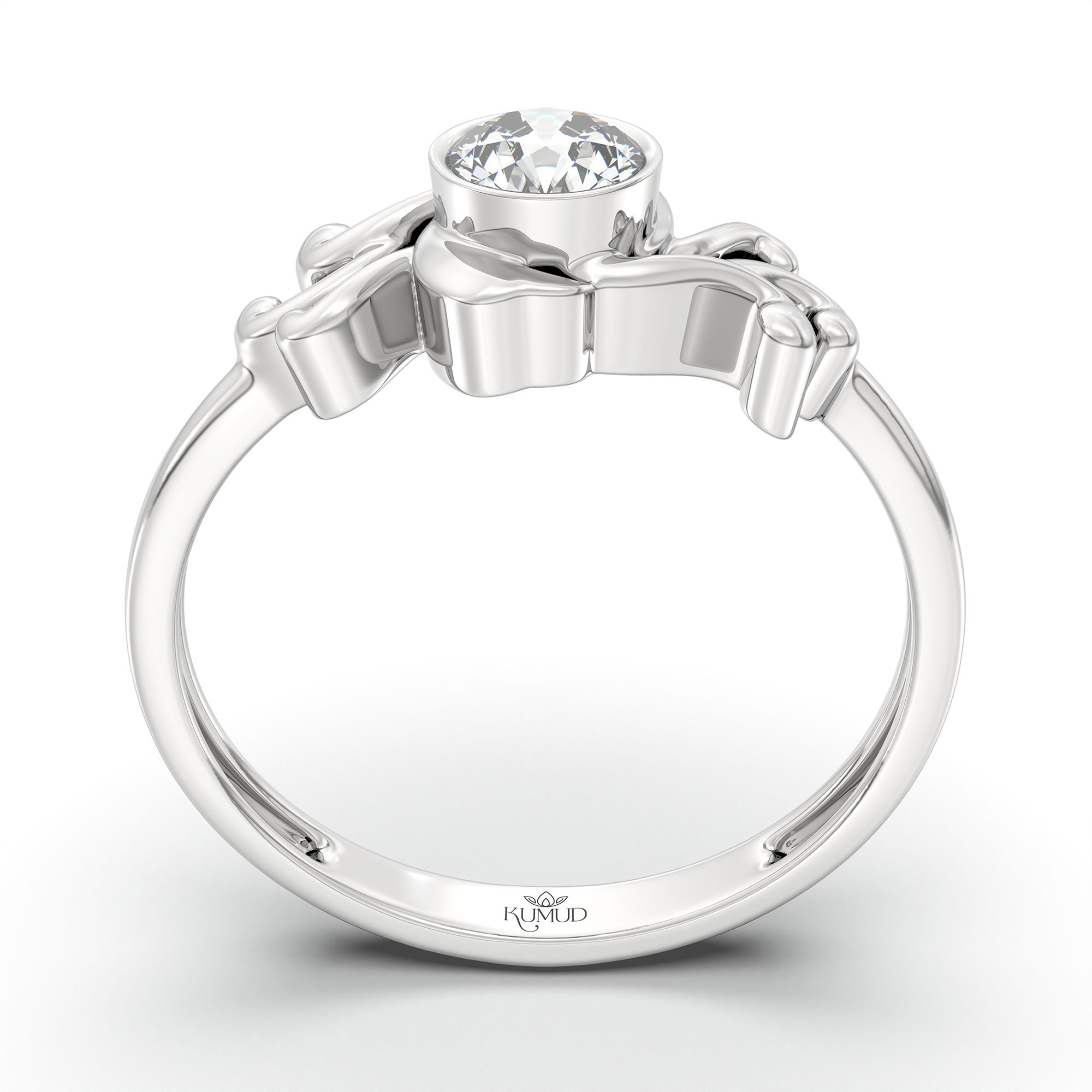 Lab-Grown Diamond Solitaire Ring for Women in 18K White Gold – 0.25 Ct Round, 3 g (Design K10-3-BBZAA) thumbnail
