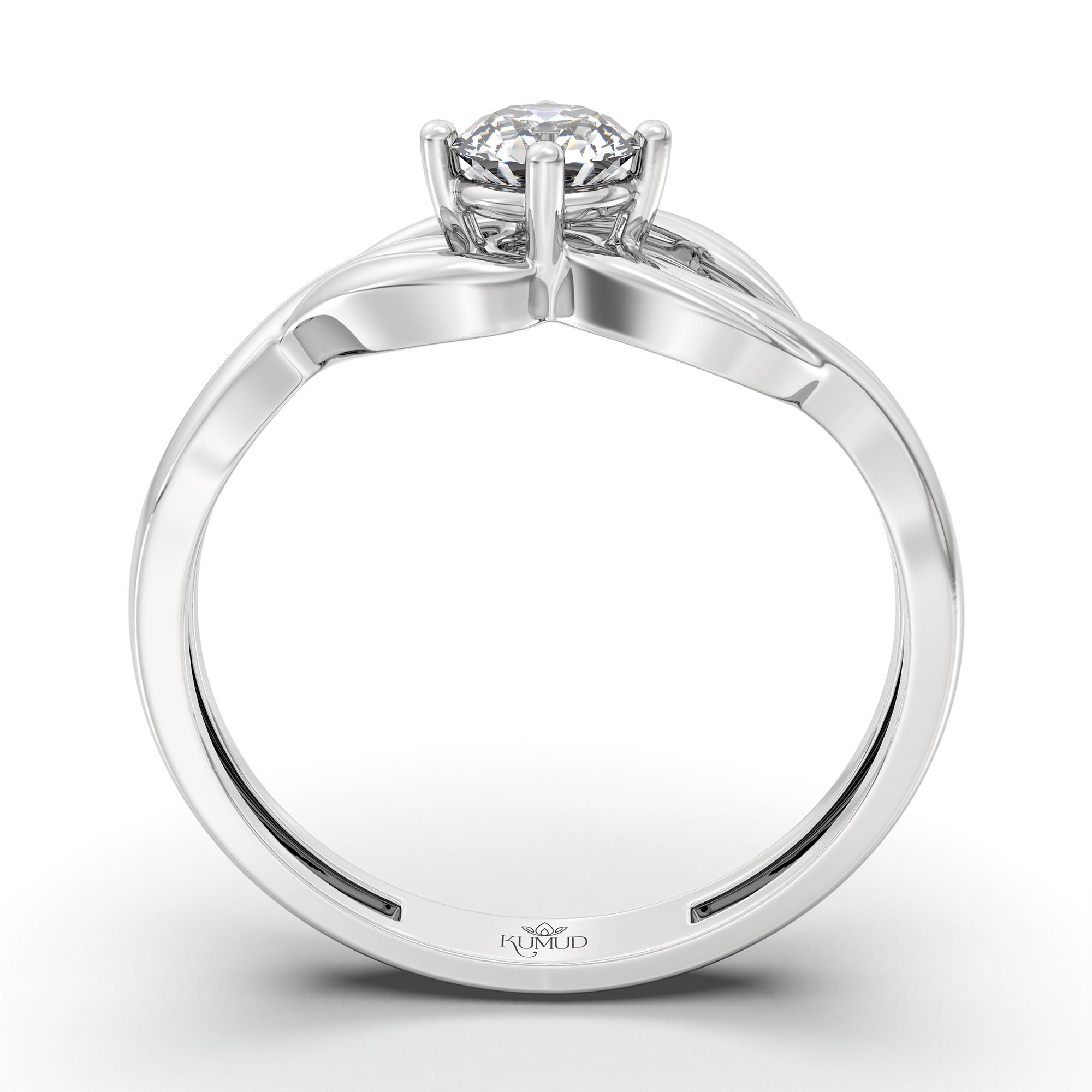 Lab-Grown Diamond Solitaire Ring for Women in 18K White Gold – 0.25 Ct Round, 3 g (Design K10-4-APGAA) thumbnail