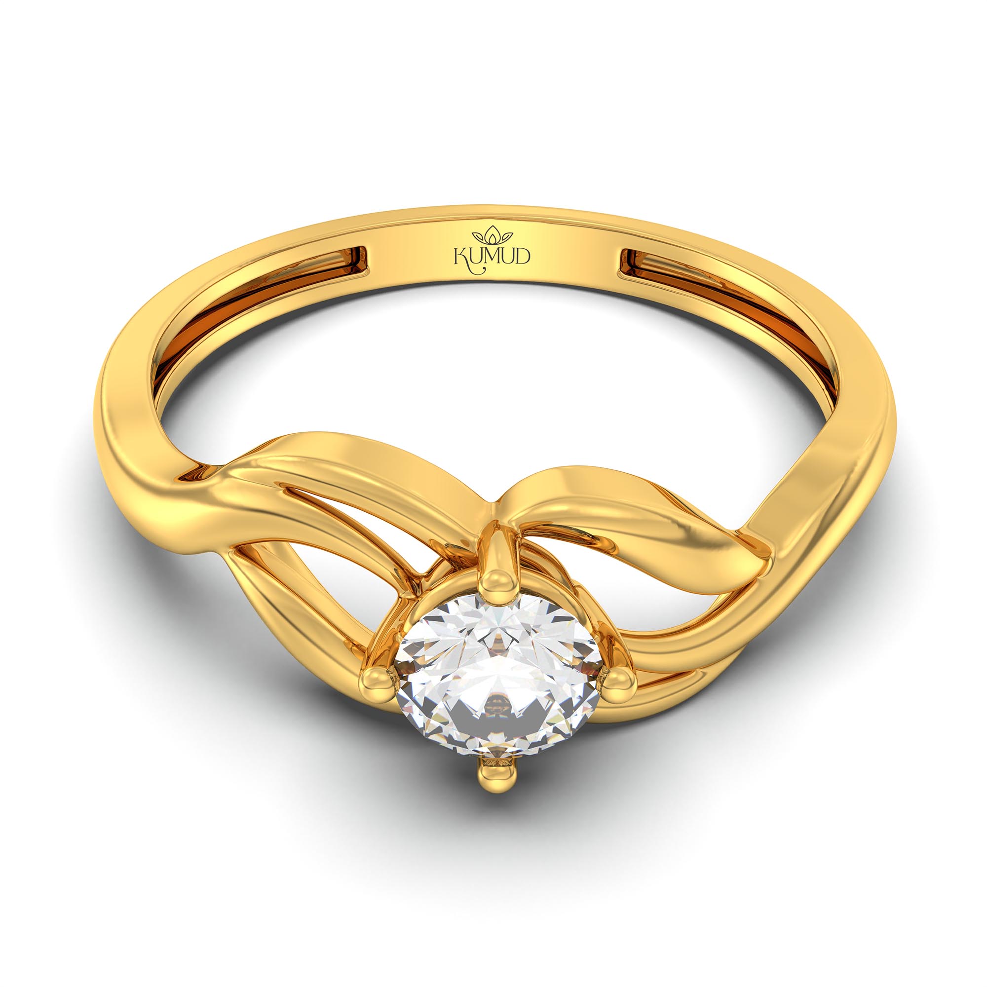 Lab-Grown Diamond Solitaire Ring for Women in 22K Yellow Gold – 0.25 Ct Round, 3 g (Design K10-4-APGAA) thumbnail
