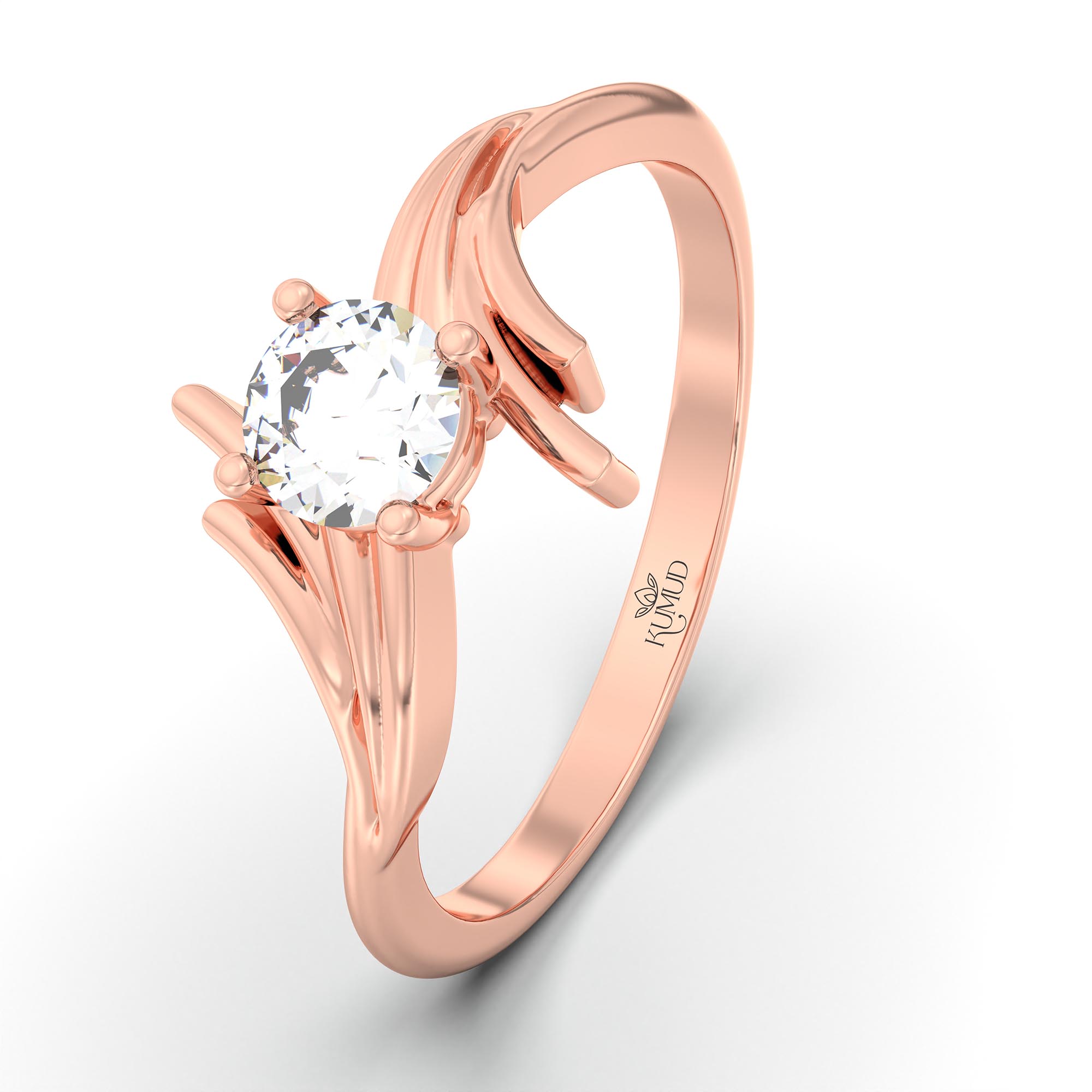 Lab-Grown Diamond Solitaire Ring for Women in 18K Rose Gold – 0.25 Ct Round, 3 g (Design K10-5-APGAA) thumbnail