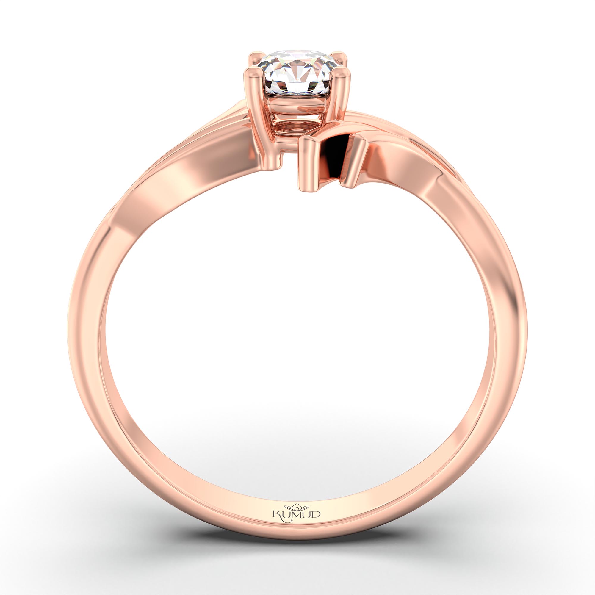 Lab-Grown Diamond Solitaire Ring for Women in 18K Rose Gold – 0.25 Ct Round, 3 g (Design K10-5-APGAA) thumbnail
