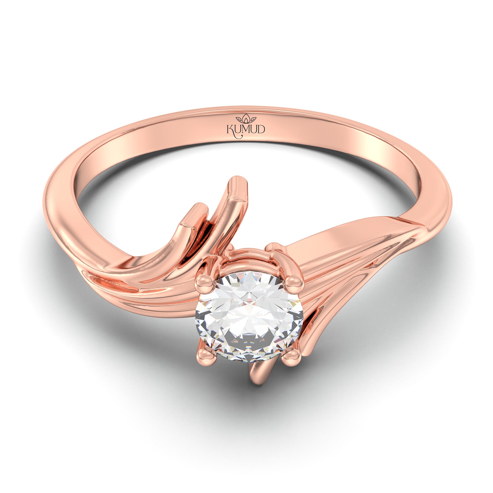 Lab-Grown Diamond Solitaire Ring for Women in 18K Rose Gold – 0.25 Ct Round, 3 g (Design K10-5-APGAA) thumbnail