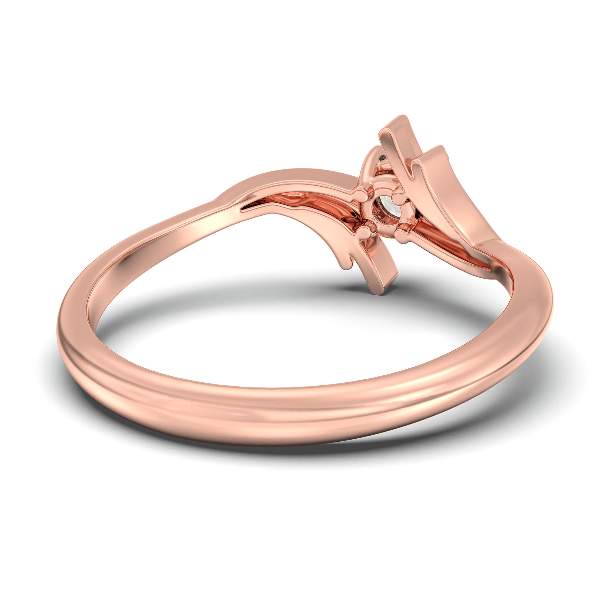 Lab-Grown Diamond Solitaire Ring for Women in 18K Rose Gold – 0.25 Ct Round, 3 g (Design K10-5-APGAA) thumbnail
