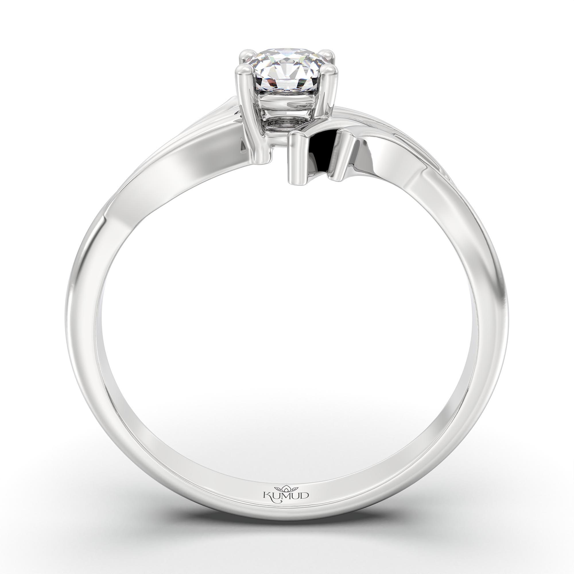 Lab-Grown Diamond Solitaire Ring for Women in 18K White Gold – 0.25 Ct Round, 3 g (Design K10-5-APGAA) thumbnail