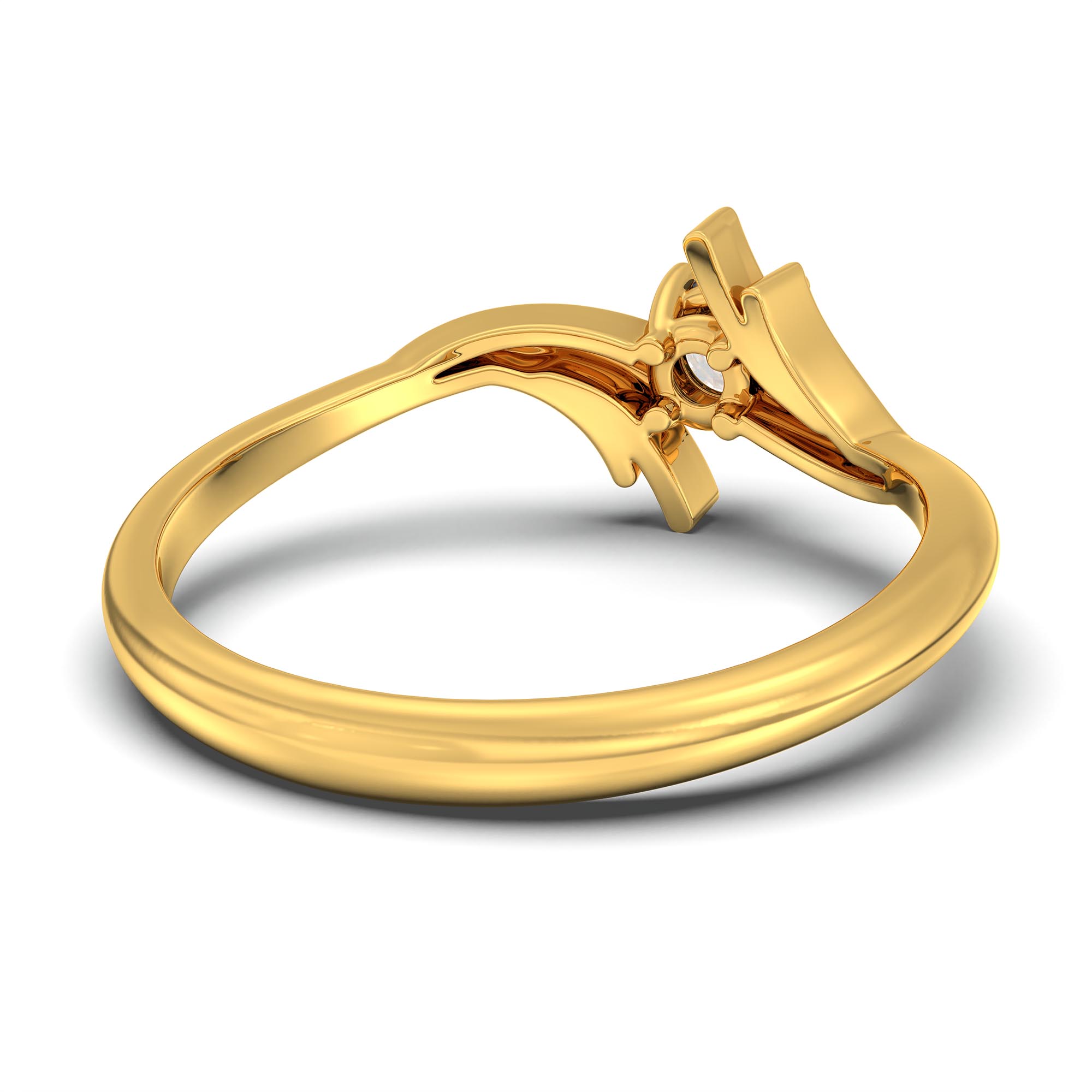 Lab-Grown Diamond Solitaire Ring for Women in 22K Yellow Gold – 0.25 Ct Round, 3 g (Design K10-5-APGAA) thumbnail