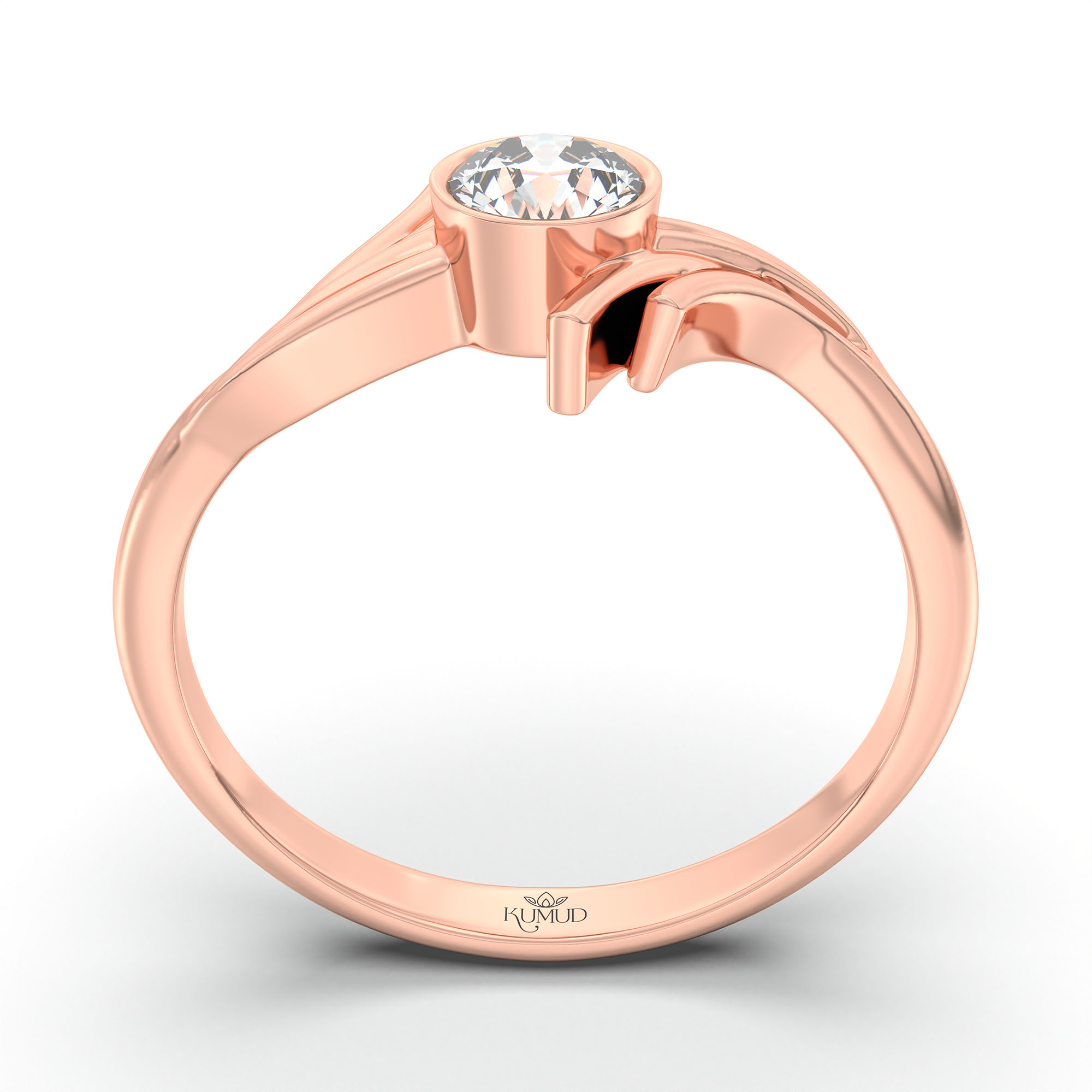 Lab-Grown Diamond Solitaire Ring for Women in 18K Rose Gold – 0.25 Ct Round, 3 g (Design K10-5-BBZAA) thumbnail