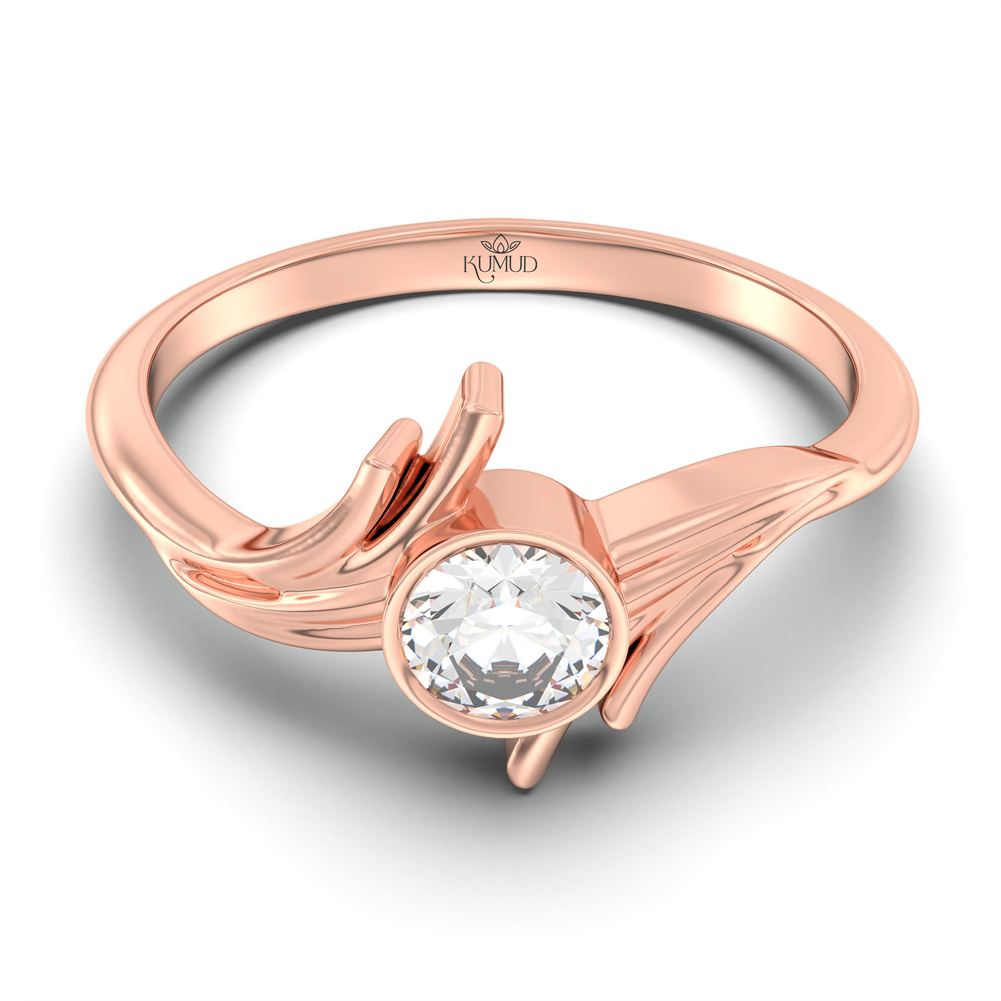 Lab-Grown Diamond Solitaire Ring for Women in 18K Rose Gold – 0.25 Ct Round, 3 g (Design K10-5-BBZAA) thumbnail