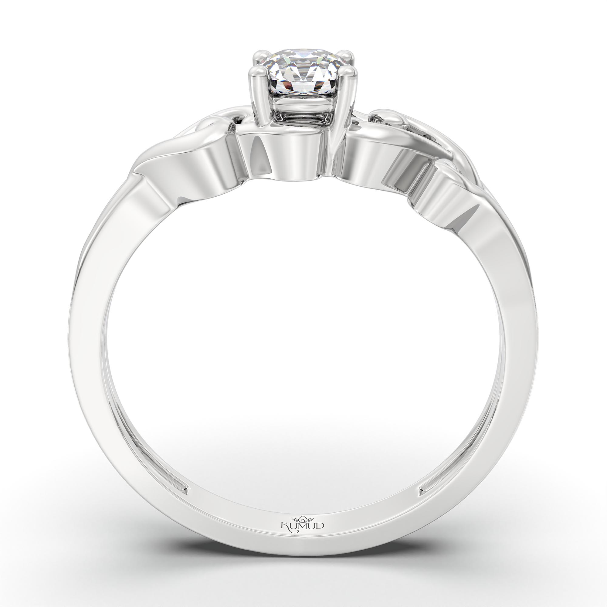 Lab-Grown Diamond Solitaire Ring for Women in 18K White Gold – 0.25 Ct Round, 3 g (Design K10-6-APGAA) thumbnail