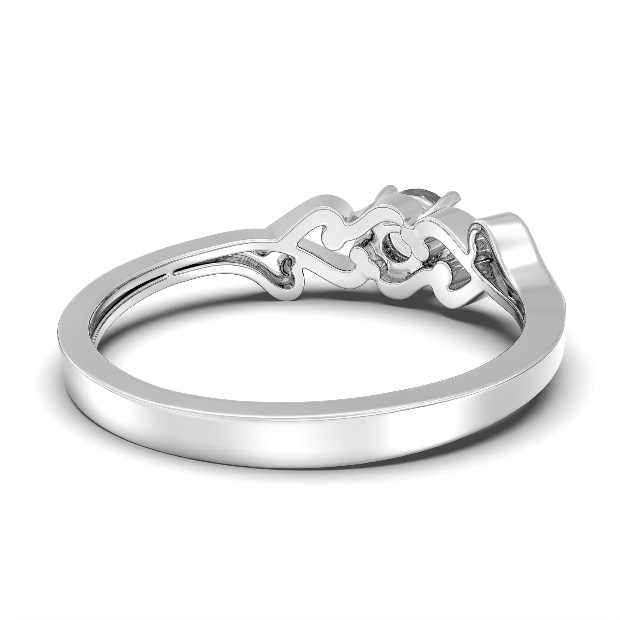 Lab-Grown Diamond Solitaire Ring for Women in 18K White Gold – 0.25 Ct Round, 3 g (Design K10-6-APGAA) thumbnail