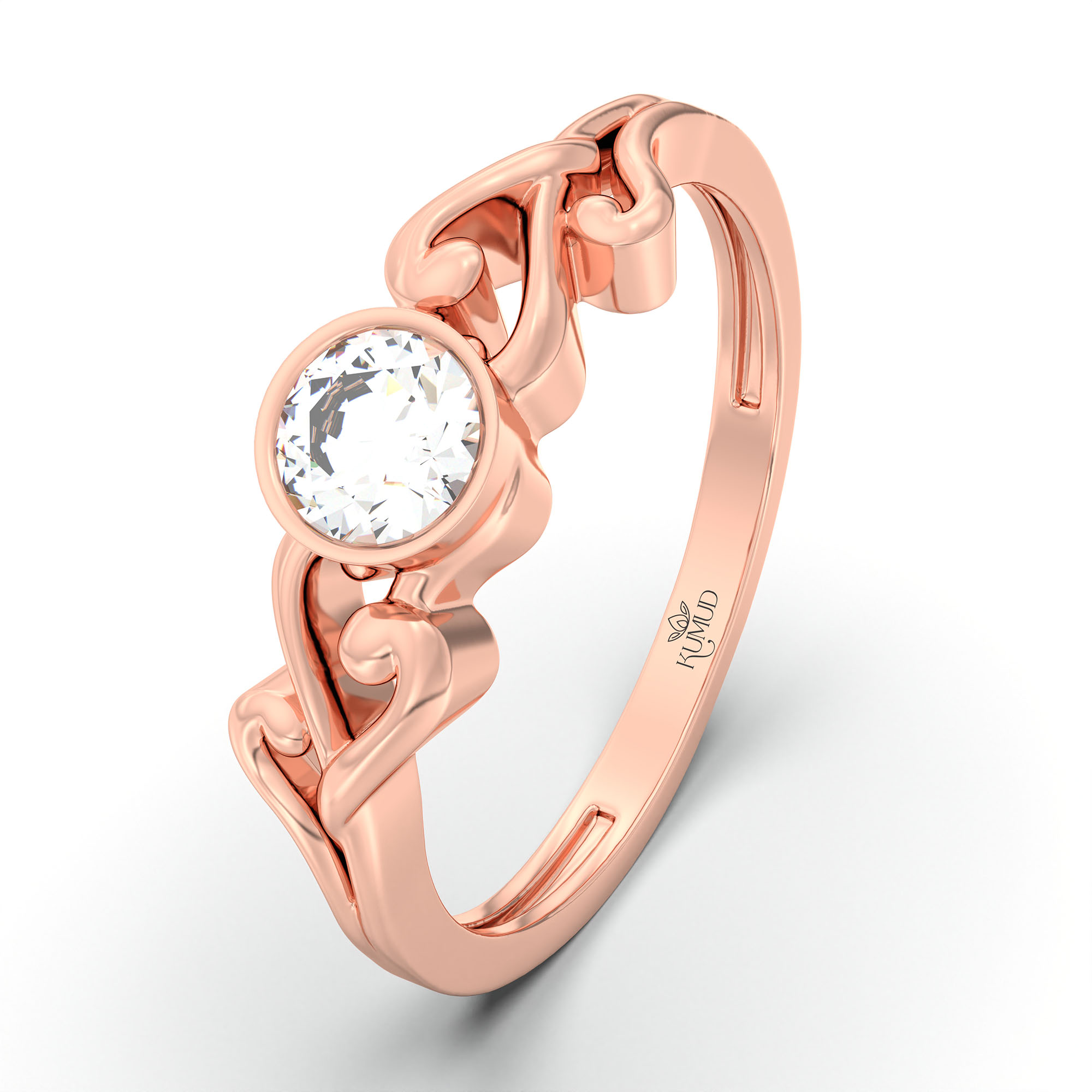 Lab-Grown Diamond Solitaire Ring for Women in 18K Rose Gold – 0.25 Ct Round, 3 g (Design K10-6-BBZAA) thumbnail