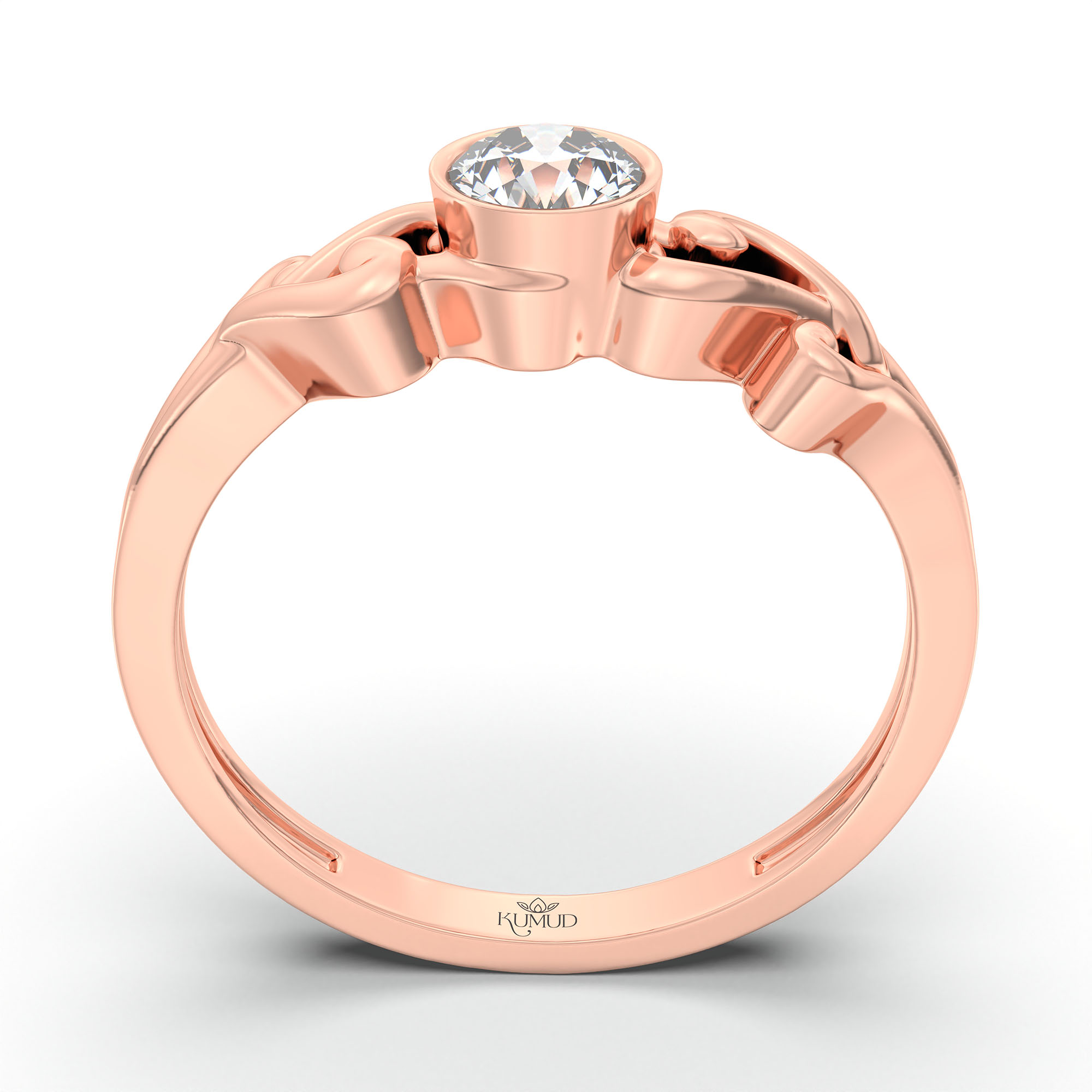 Lab-Grown Diamond Solitaire Ring for Women in 18K Rose Gold – 0.25 Ct Round, 3 g (Design K10-6-BBZAA) thumbnail
