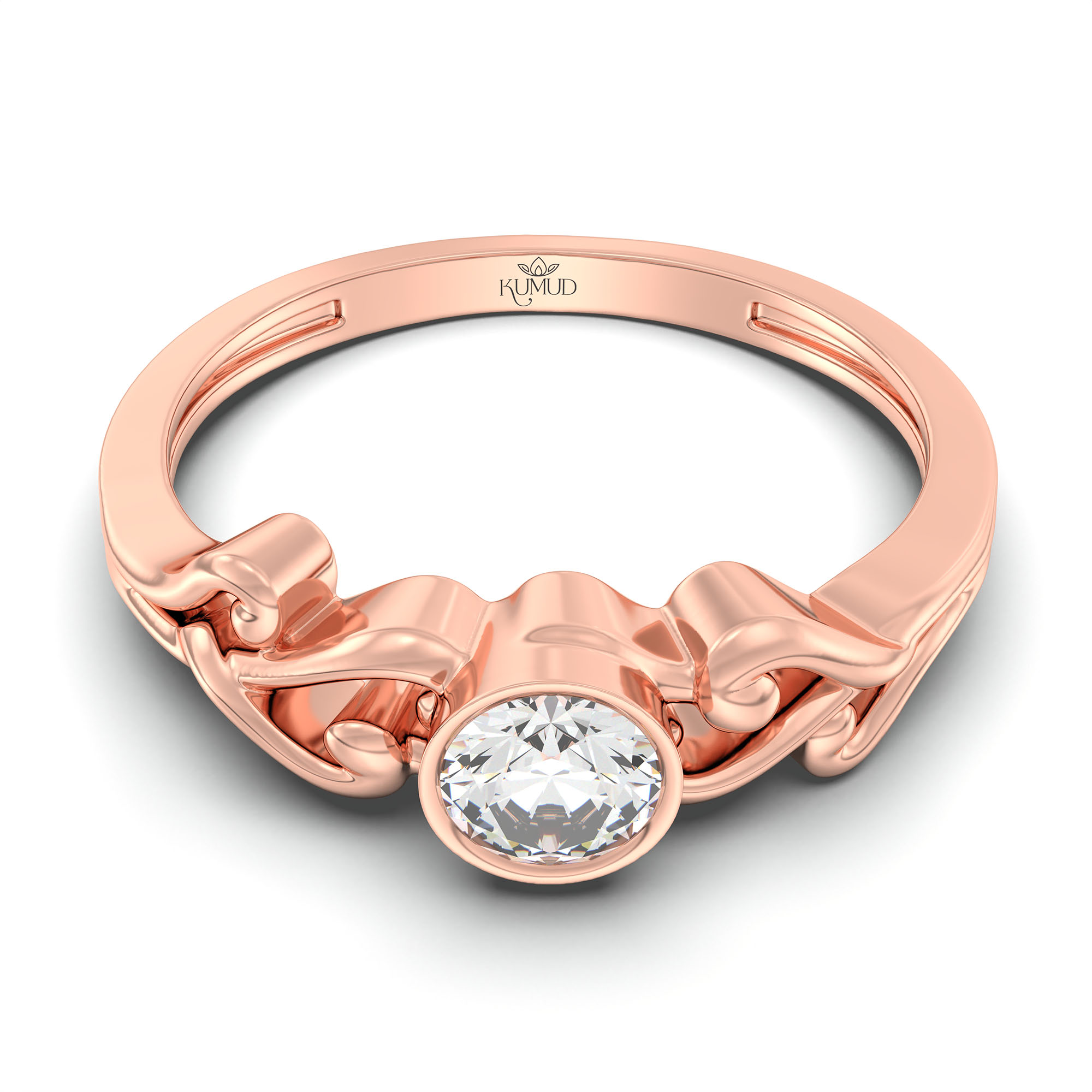Lab-Grown Diamond Solitaire Ring for Women in 18K Rose Gold – 0.25 Ct Round, 3 g (Design K10-6-BBZAA) thumbnail