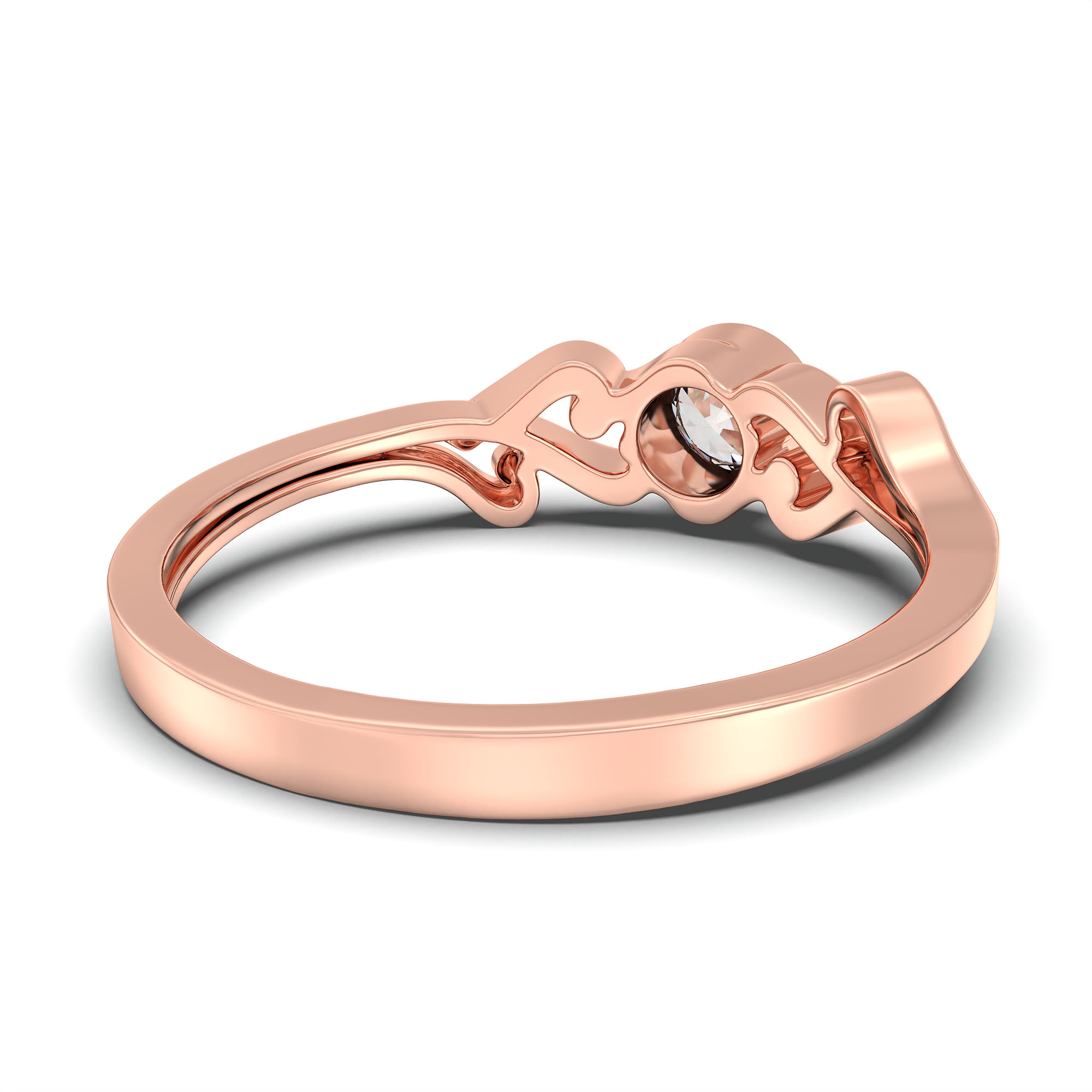 Lab-Grown Diamond Solitaire Ring for Women in 18K Rose Gold – 0.25 Ct Round, 3 g (Design K10-6-BBZAA) thumbnail