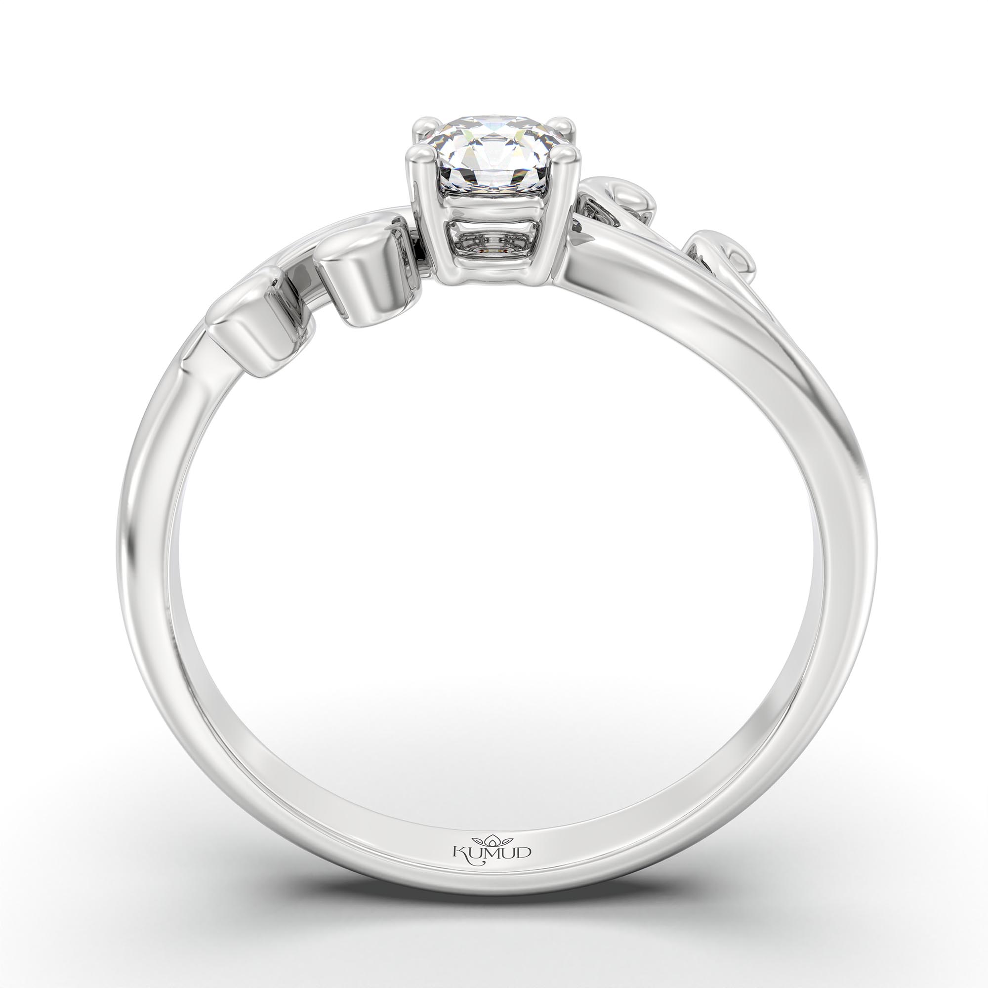 Lab-Grown Diamond Solitaire Ring for Women in 18K White Gold – 0.25 Ct Round, 3 g (Design K10-7-APGAA) thumbnail