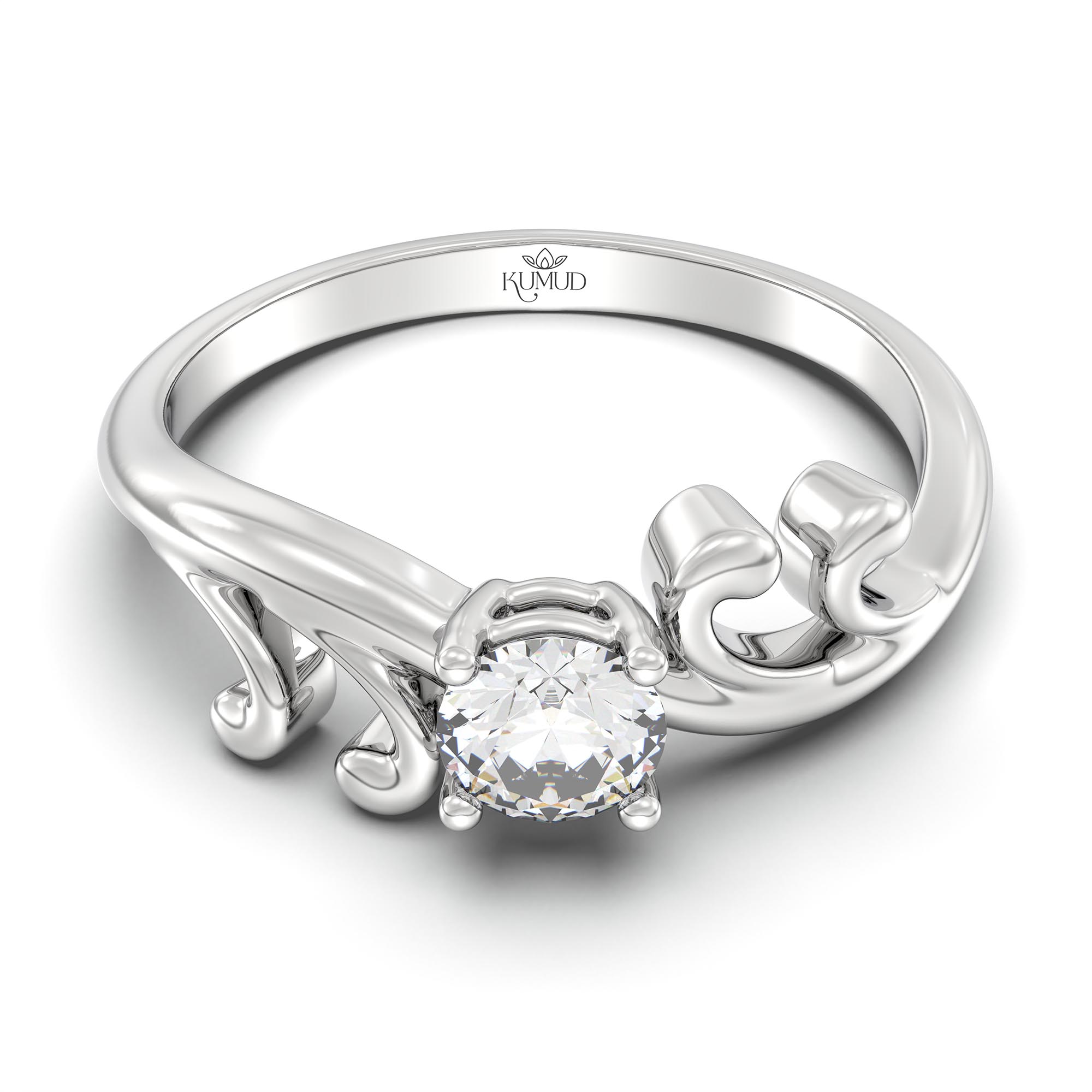 Lab-Grown Diamond Solitaire Ring for Women in 18K White Gold – 0.25 Ct Round, 3 g (Design K10-7-APGAA) thumbnail
