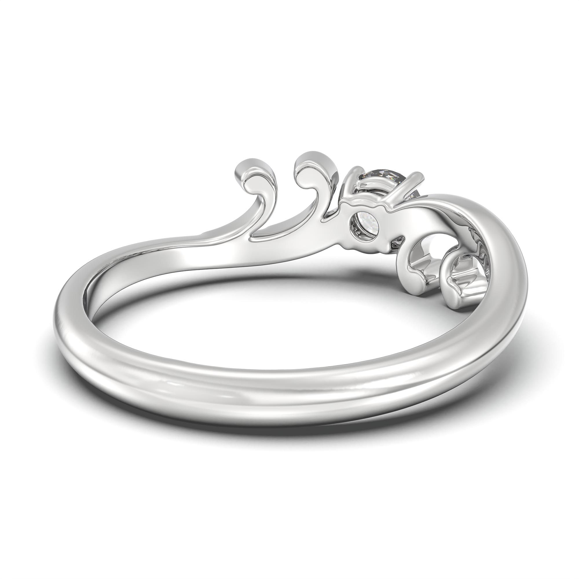 Lab-Grown Diamond Solitaire Ring for Women in 18K White Gold – 0.25 Ct Round, 3 g (Design K10-7-APGAA) thumbnail