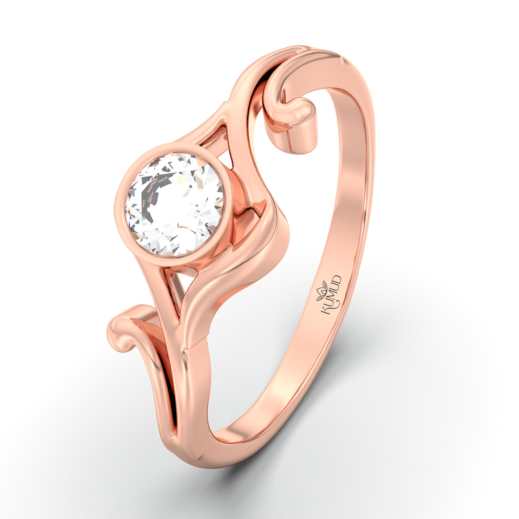 Lab-Grown Diamond Solitaire Ring for Women in 18K Rose Gold – 0.25 Ct Round, 3 g (Design K10-9-BBZAA) thumbnail