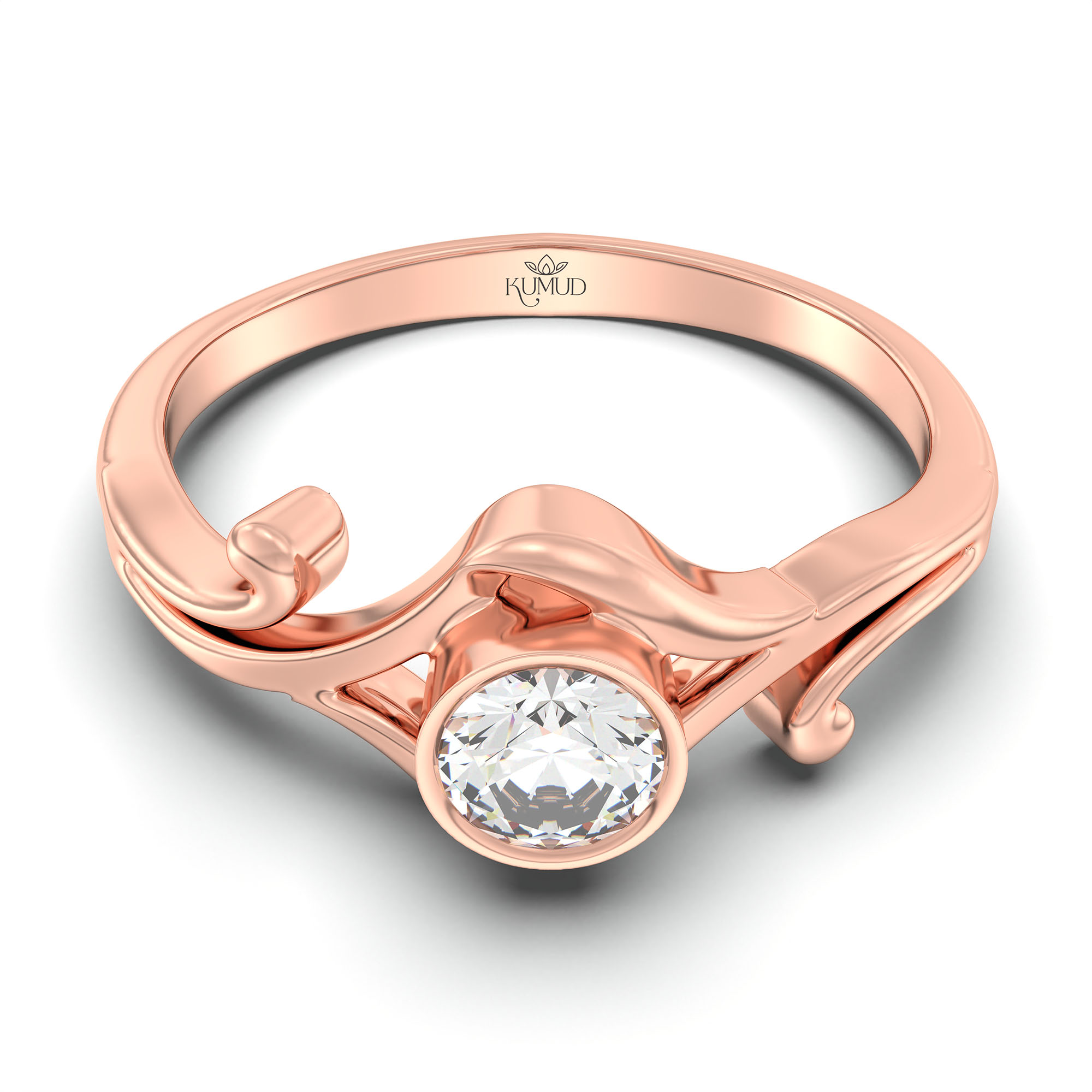 Lab-Grown Diamond Solitaire Ring for Women in 18K Rose Gold – 0.25 Ct Round, 3 g (Design K10-9-BBZAA) thumbnail