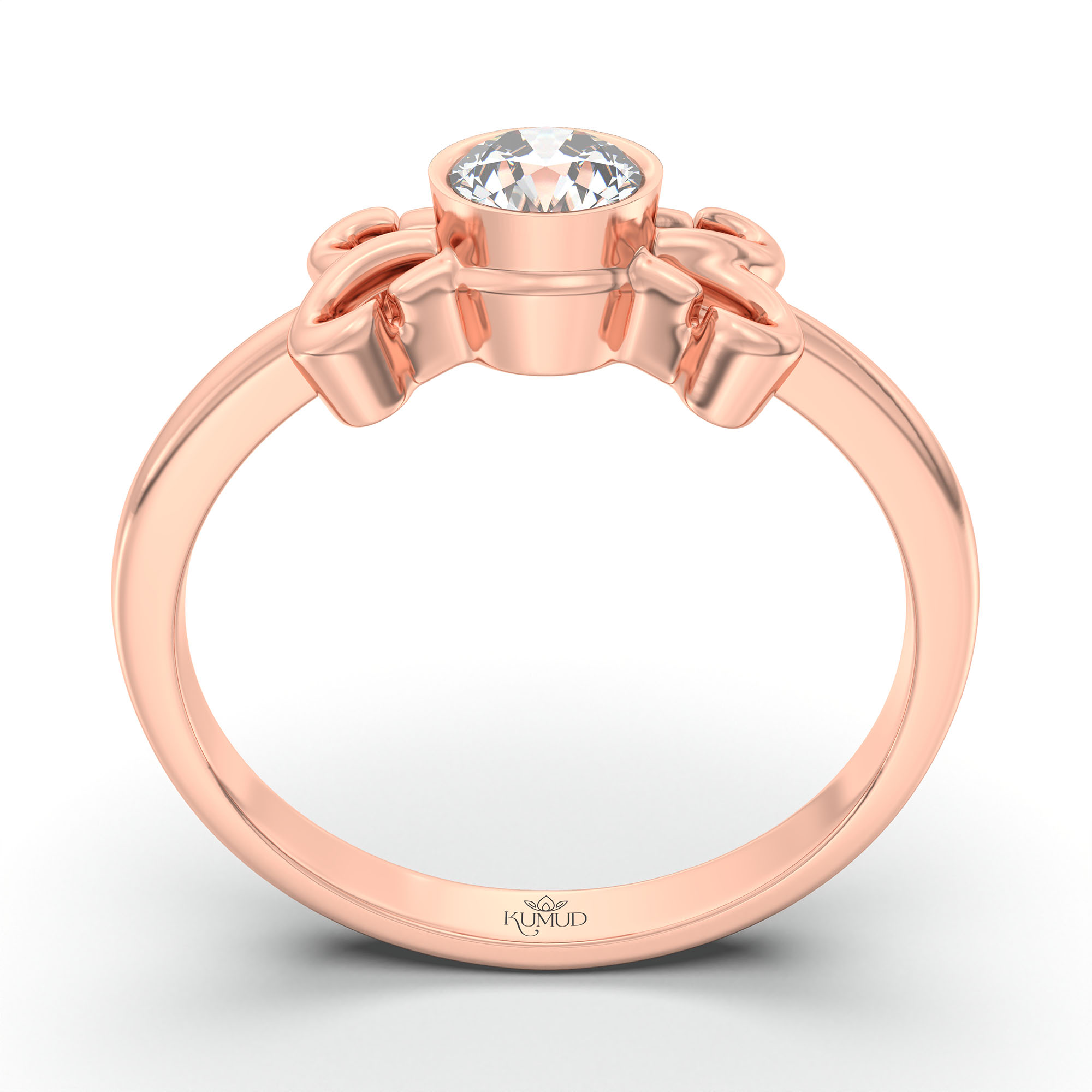 Lab-Grown Diamond Solitaire Ring for Women in 18K Rose Gold – 0.25 Ct Round, 3 g (Design K10-10-BBZAA) thumbnail