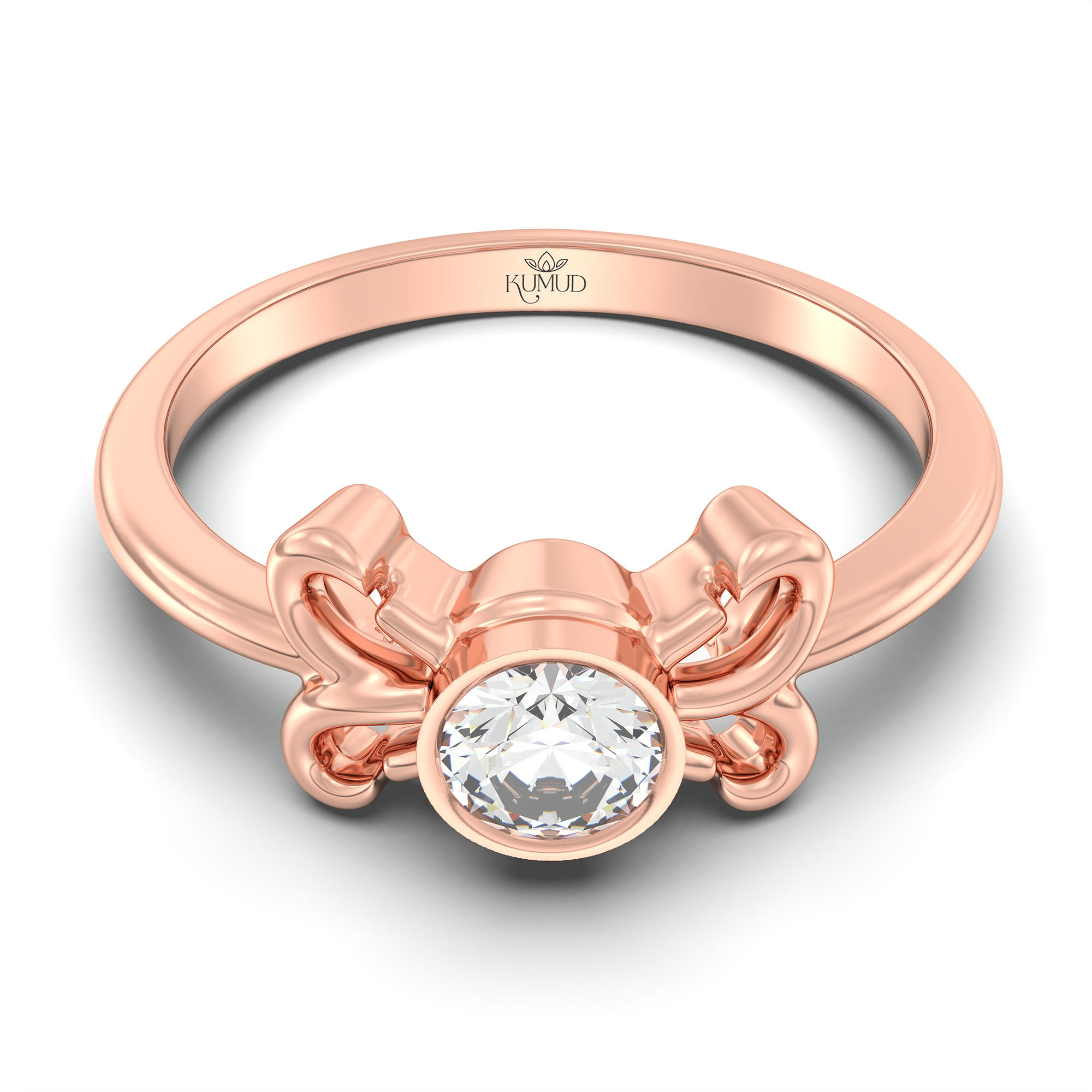 Lab-Grown Diamond Solitaire Ring for Women in 18K Rose Gold – 0.25 Ct Round, 3 g (Design K10-10-BBZAA) thumbnail