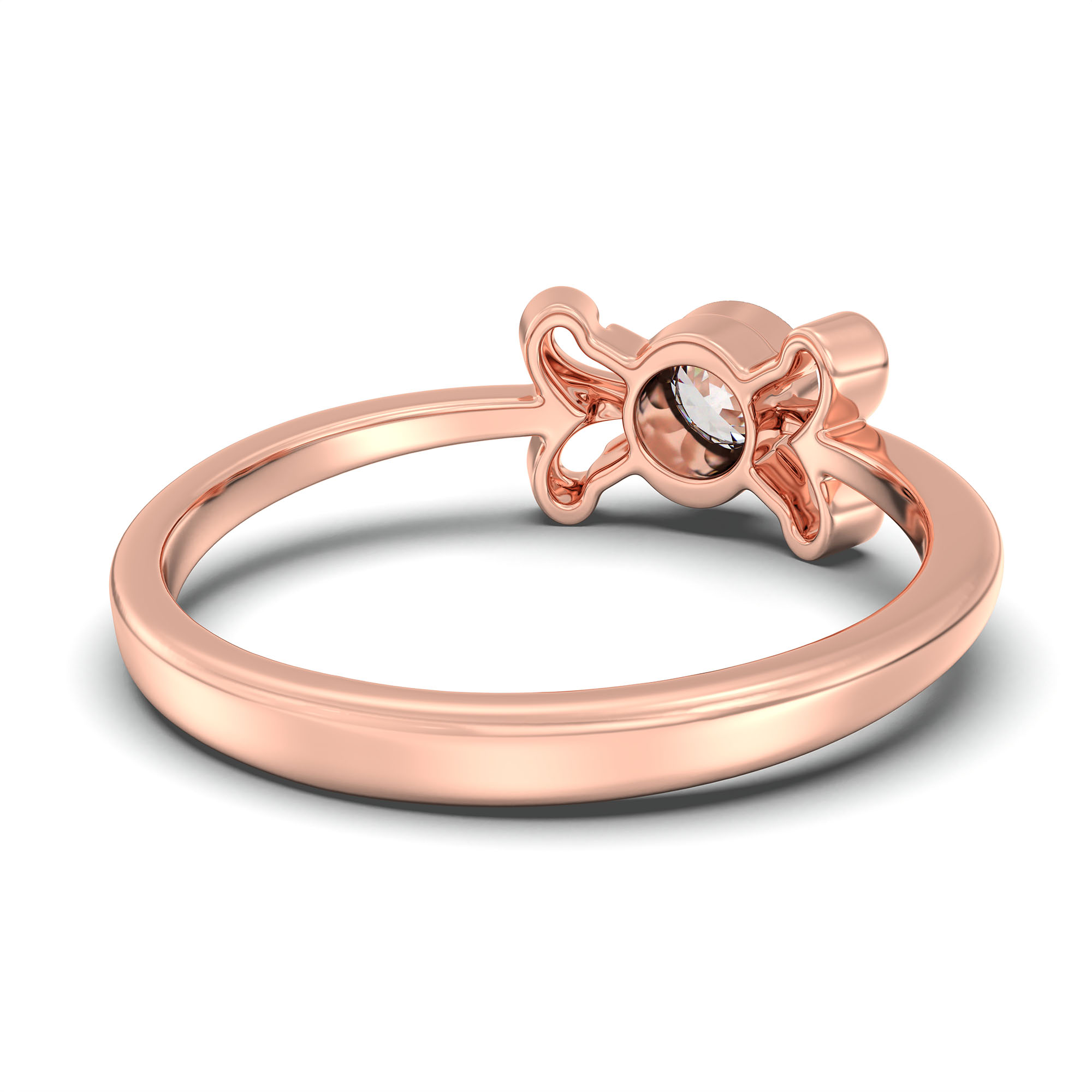 Lab-Grown Diamond Solitaire Ring for Women in 18K Rose Gold – 0.25 Ct Round, 3 g (Design K10-10-BBZAA) thumbnail